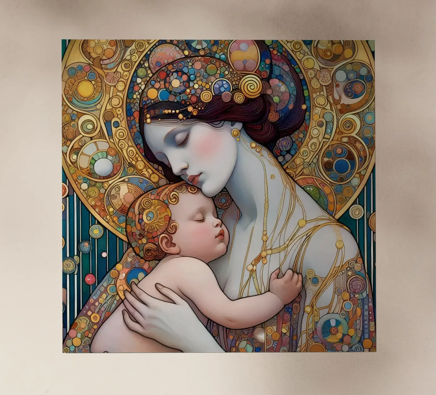 Die Mutter Backlit Folie von Art-Nouveau-Dsg