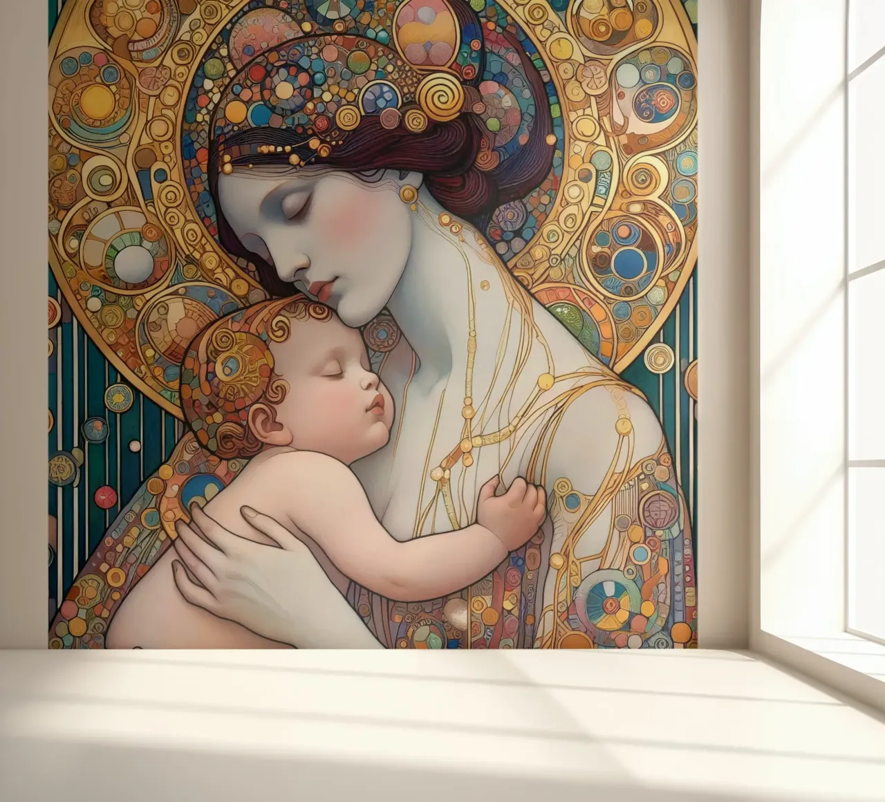 De moeder fotobehang van Art-Nouveau-Dsg