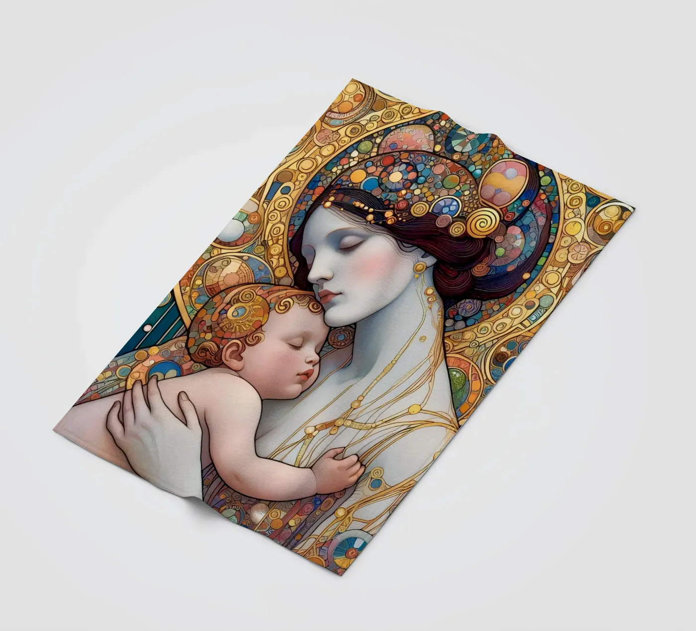 The mother fleecedeken van Art-Nouveau-Dsg