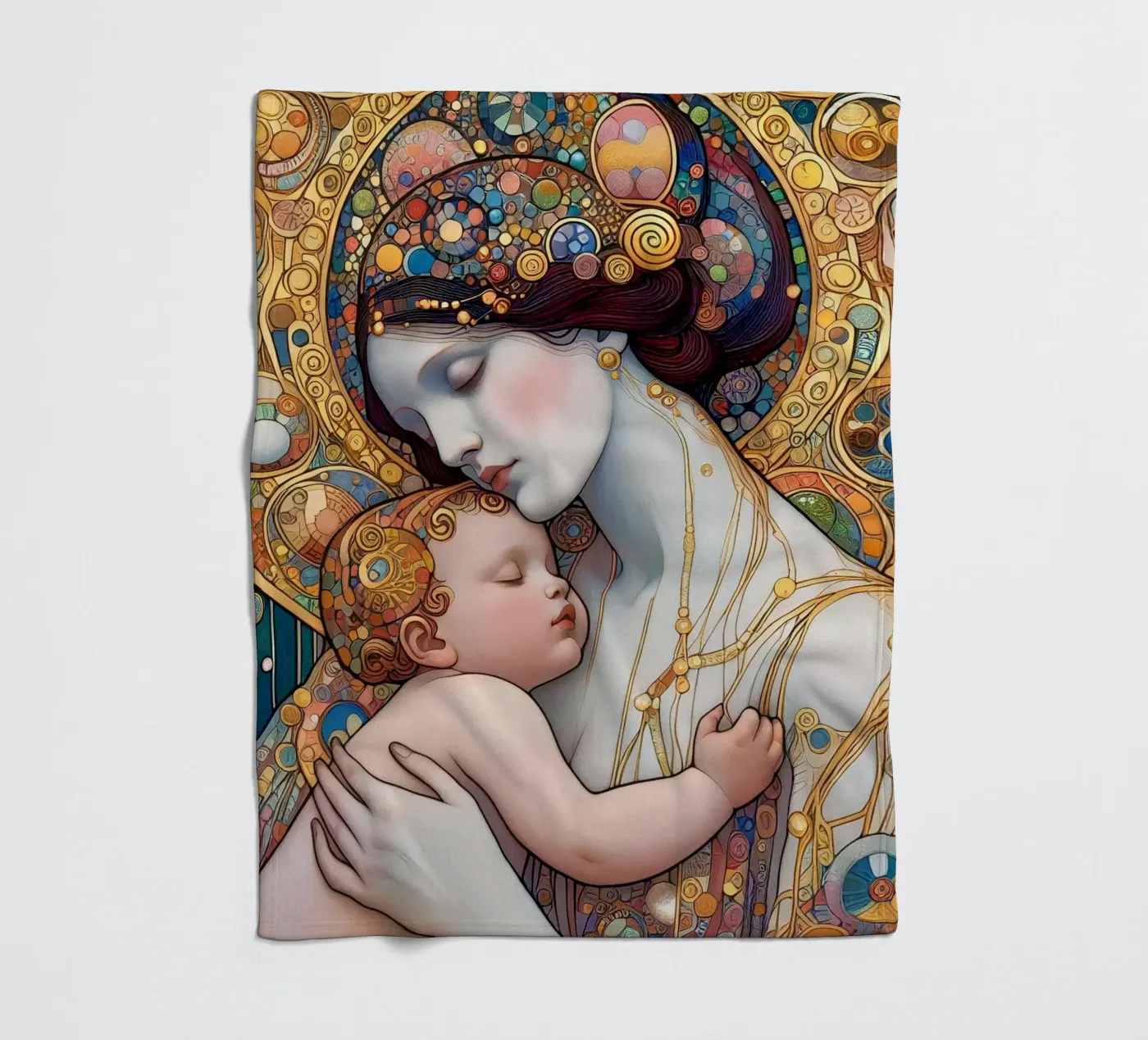 The mother fleecedeken van Art-Nouveau-Dsg