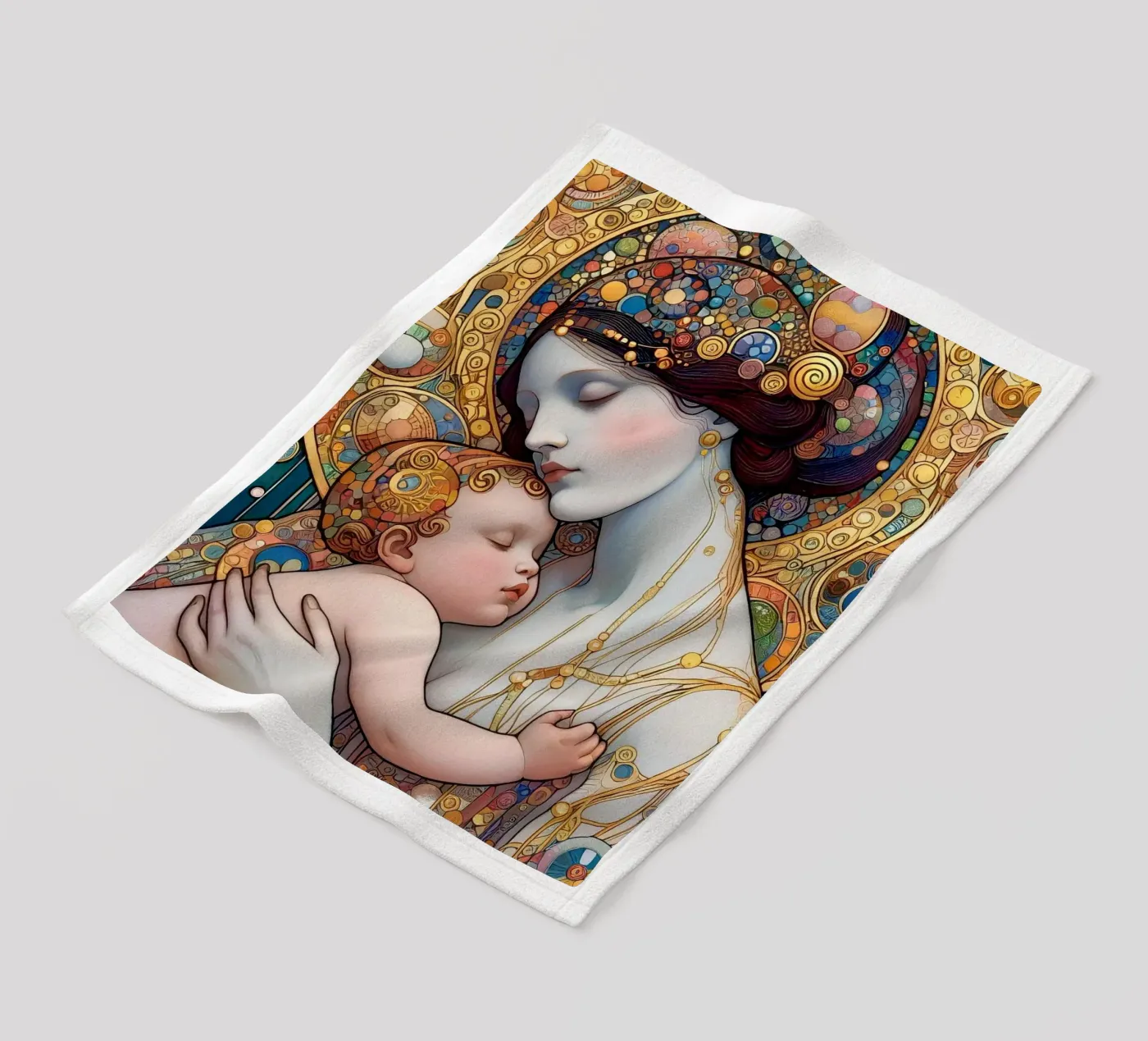 The mother fleecedeken van Art-Nouveau-Dsg