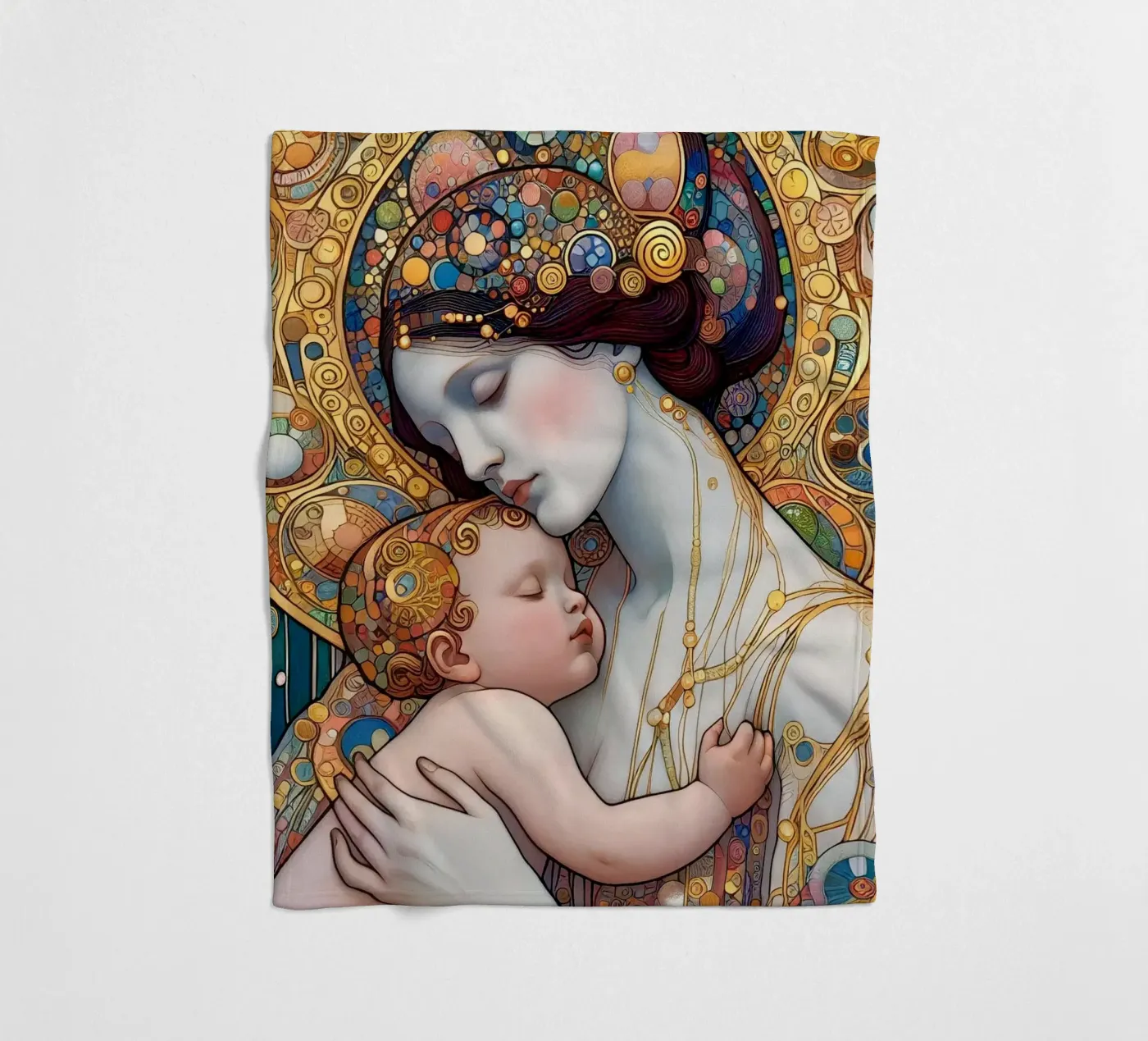 The mother fleecedeken van Art-Nouveau-Dsg