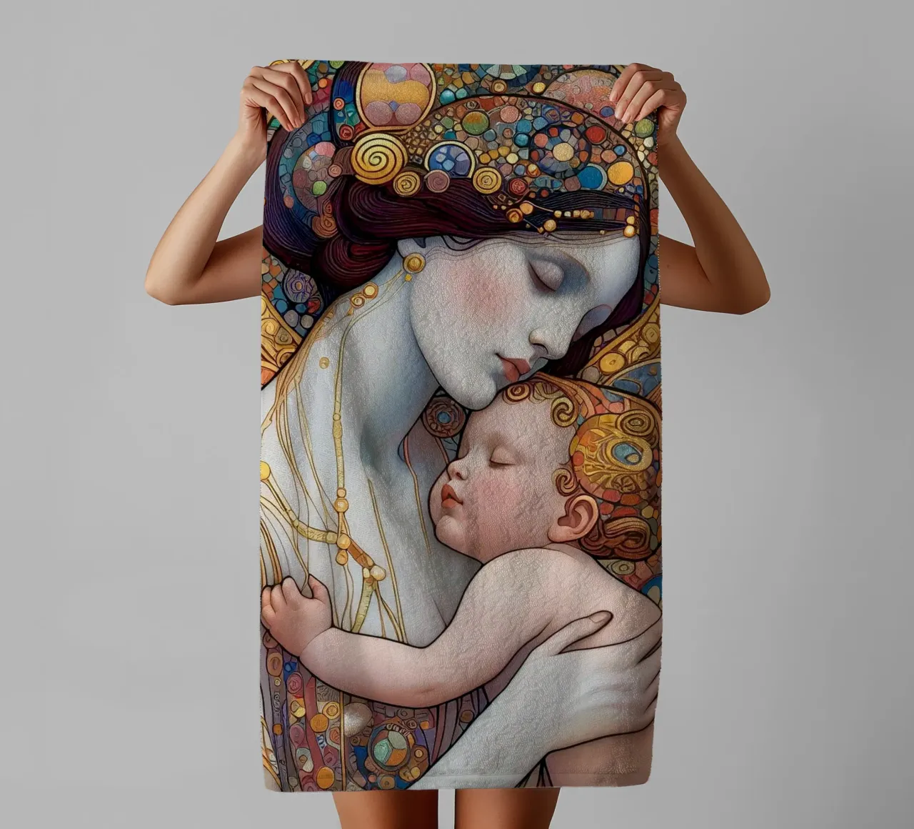 Die Mutter Handtuch von Art-Nouveau-Dsg