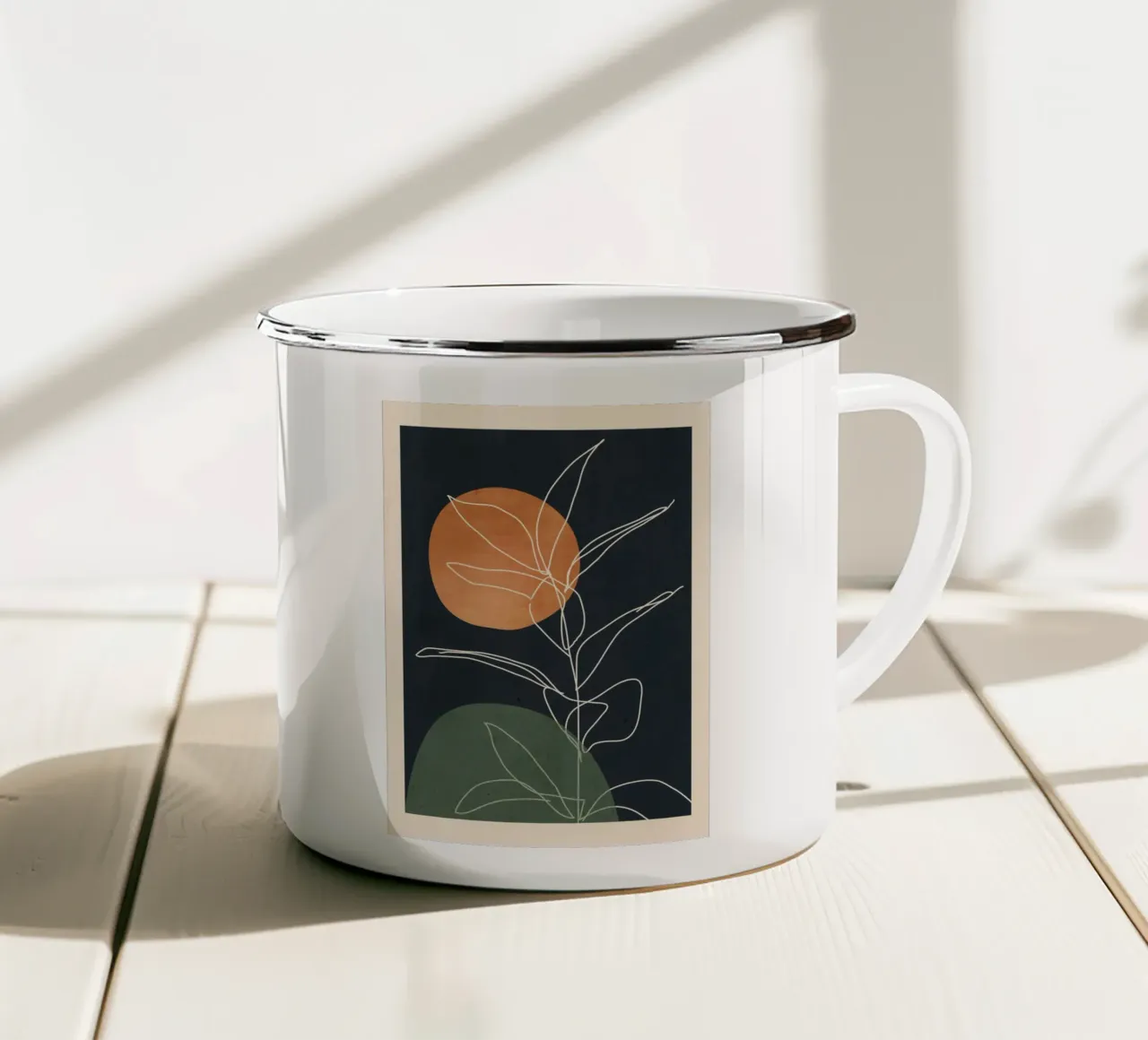 Arte astratta /Minimal Plant 102 tazza in smalto da ThingDesign