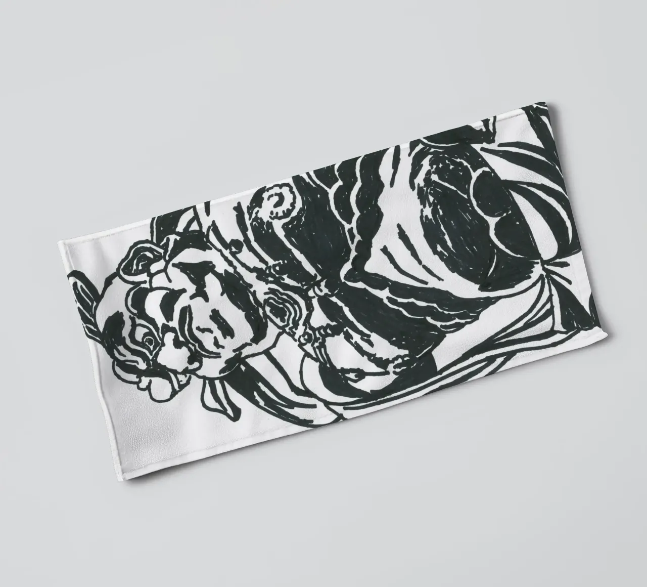 Kongō Rikishi Ungyō towel by Asobōze