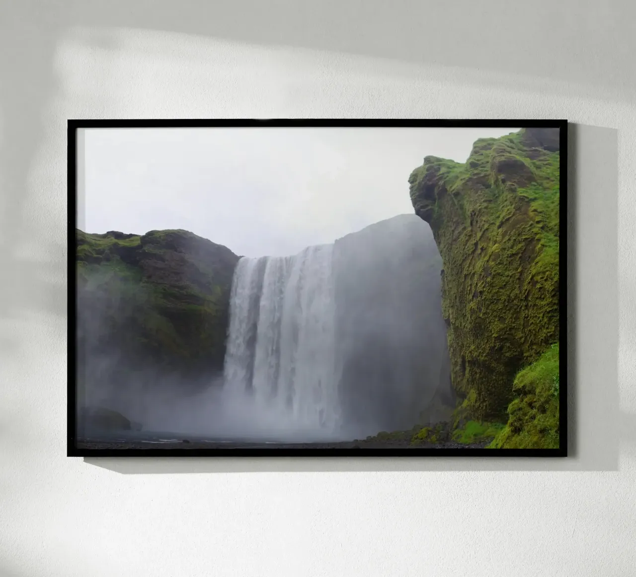 Skogafoss waterval in Zuid-IJsland hahnemühle van zenitt