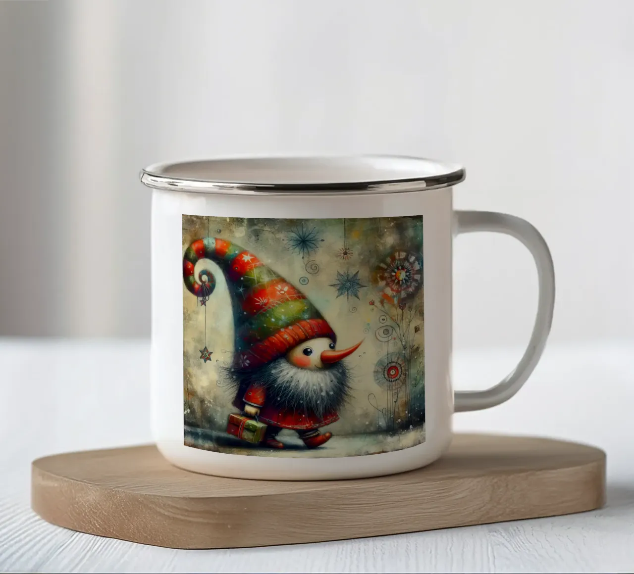 elfo capriccioso nome tazza in smalto da 🎁 ARTVI-SHOP