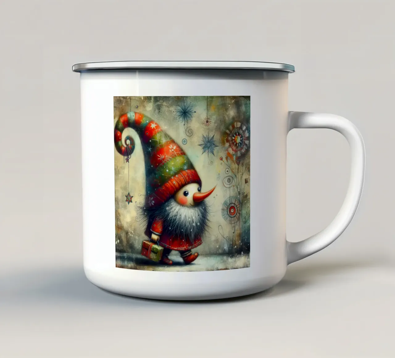 elfo capriccioso nome tazza in smalto da 🎁 ARTVI-SHOP
