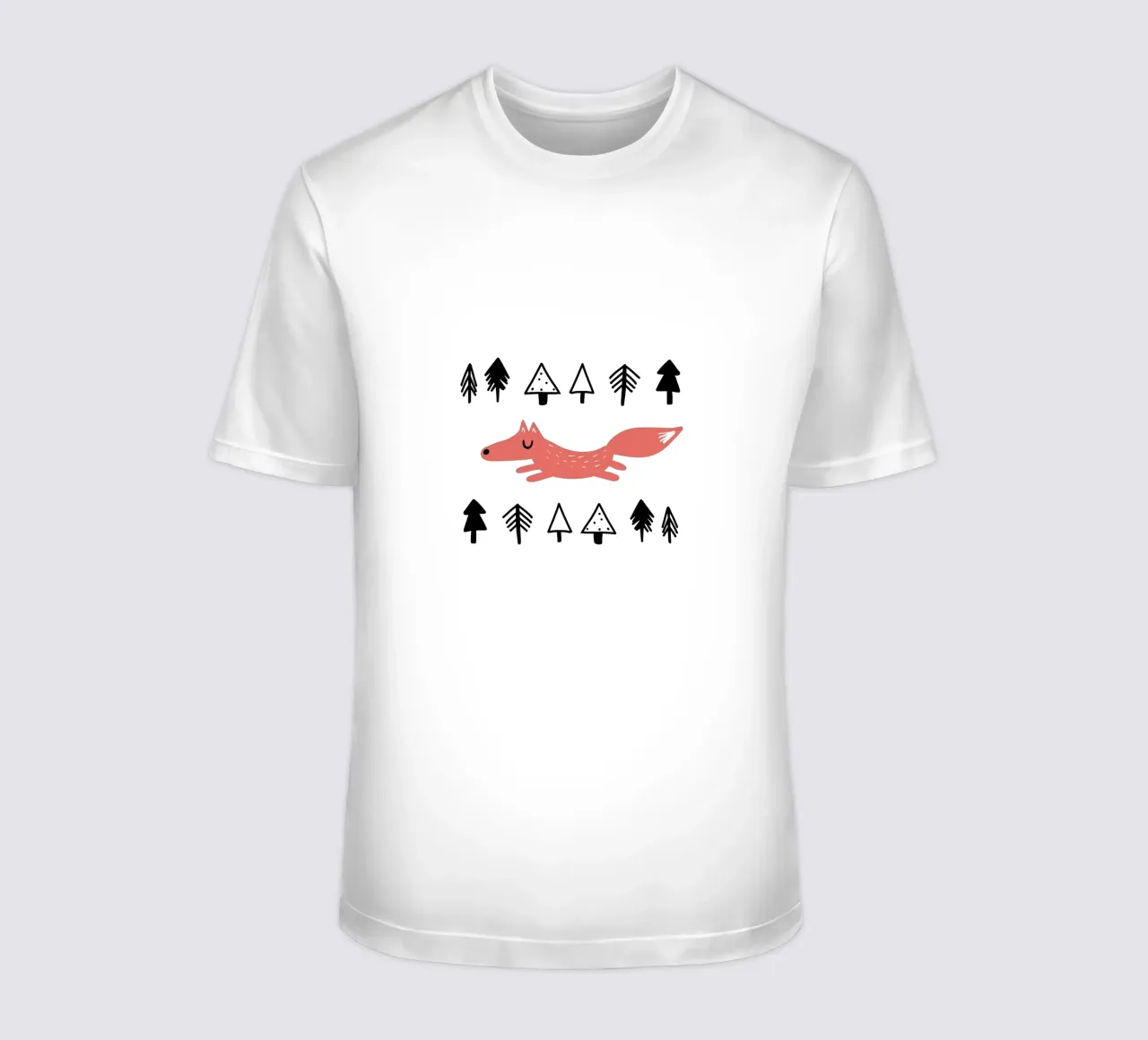 Fuchs und Wald t-shirt da BAINAI