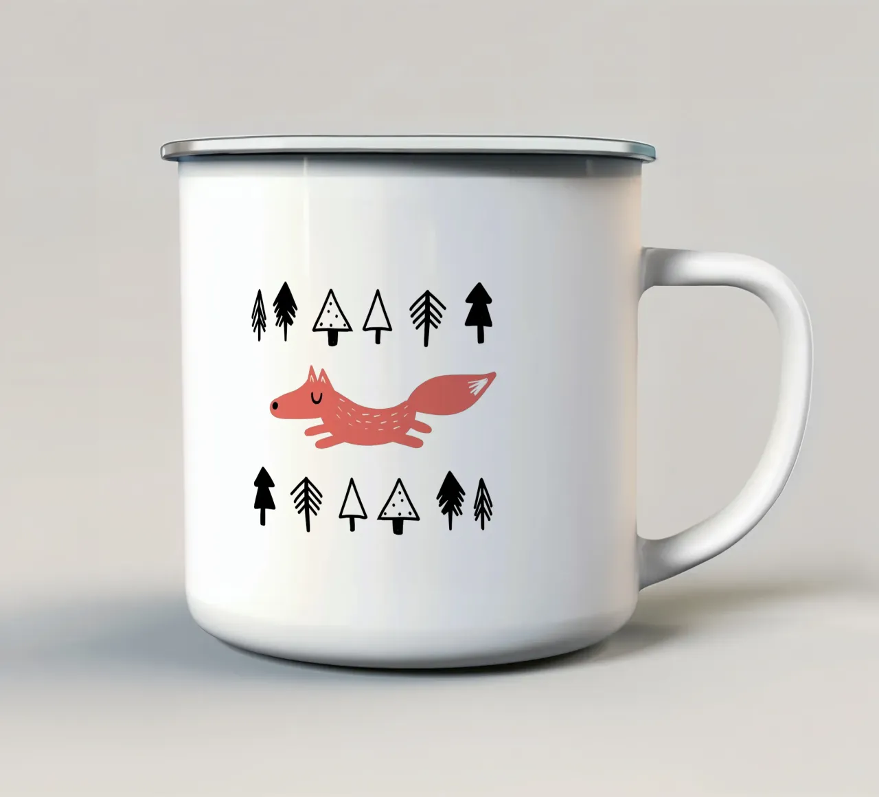 Fuchs und Wald tazza in smalto da BAINAI