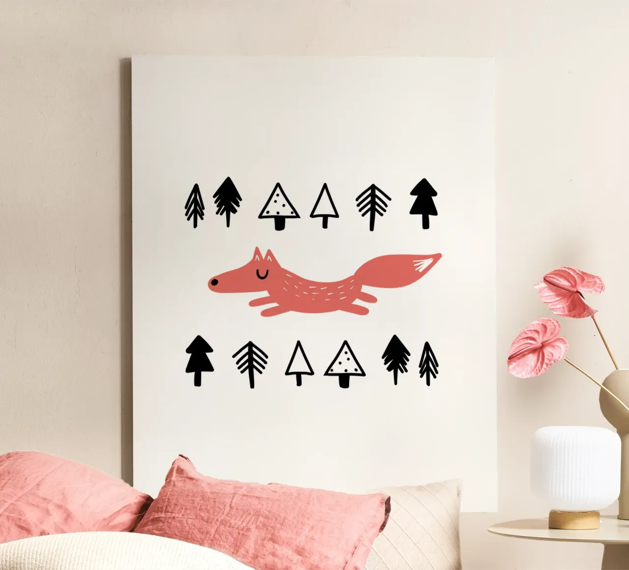 Fuchs und Wald canvas by BAINAI