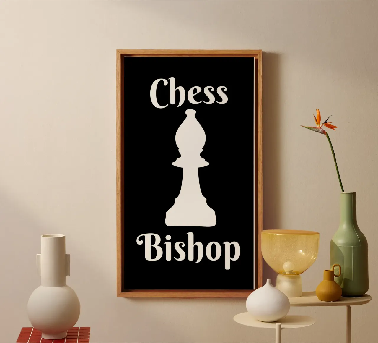 Chess bishop tela con Cornice a cassetta da happieeagle