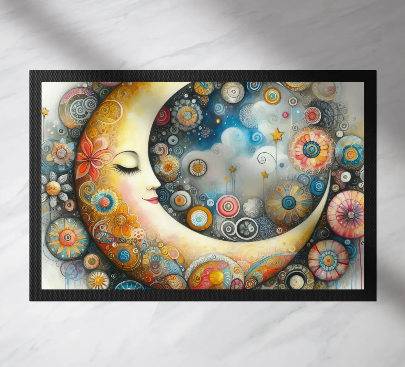 a capricious moon doormat by 🎁 NOBELART