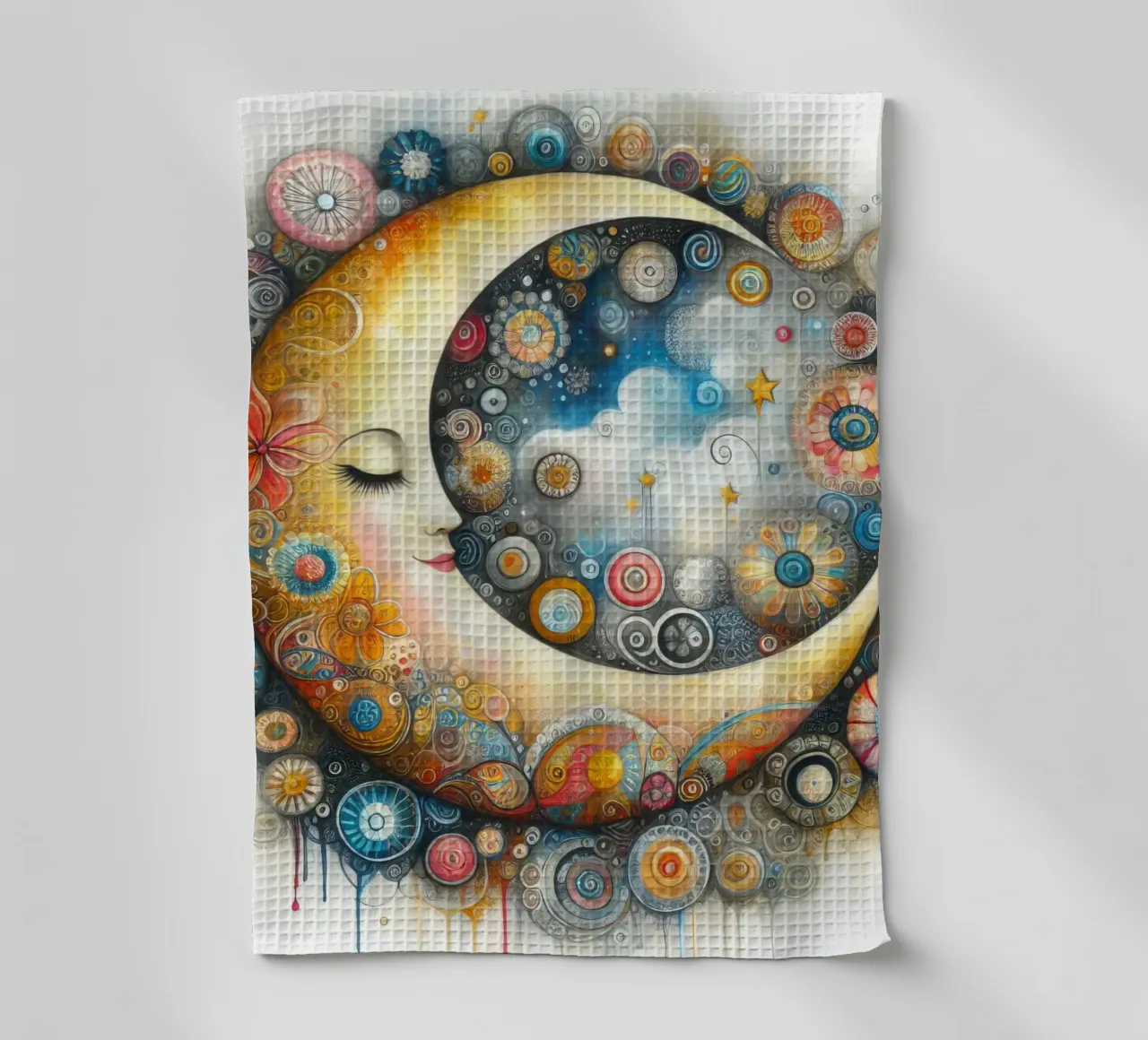 une lune capricieuse torchon de 🎁 ARTVI-SHOP