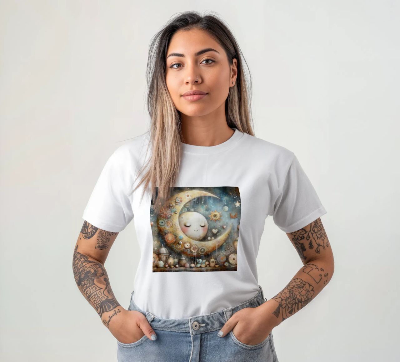 a capricious moon. t-shirt by ARTVI-SHOP