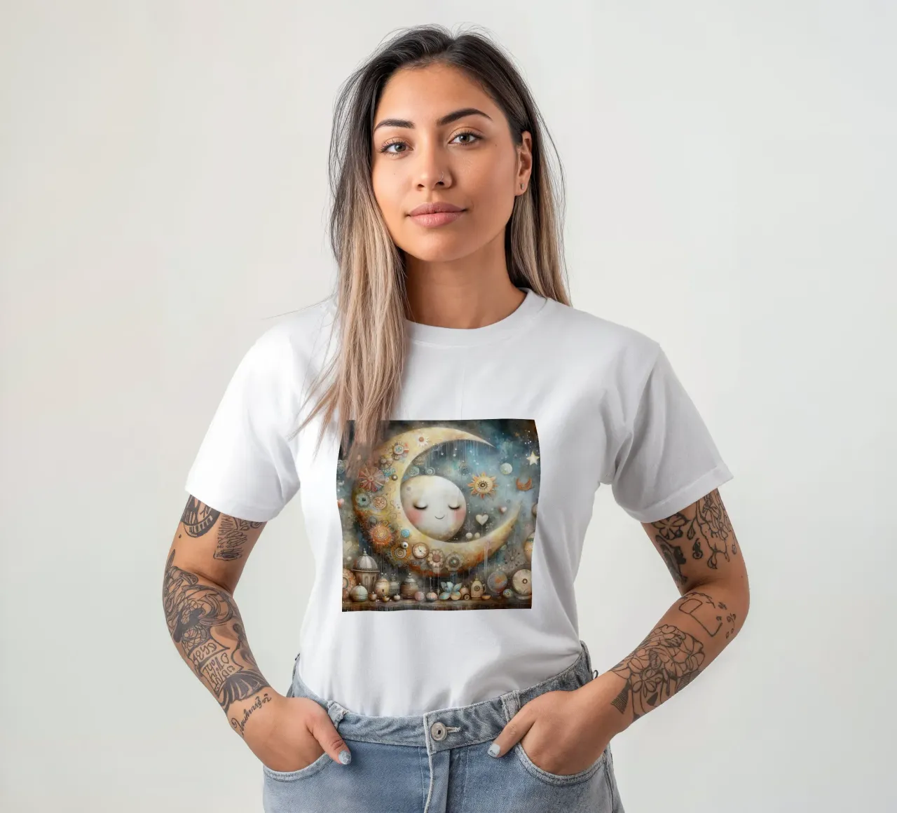 una luna capricciosa. t-shirt da 🎁 ARTVI-SHOP
