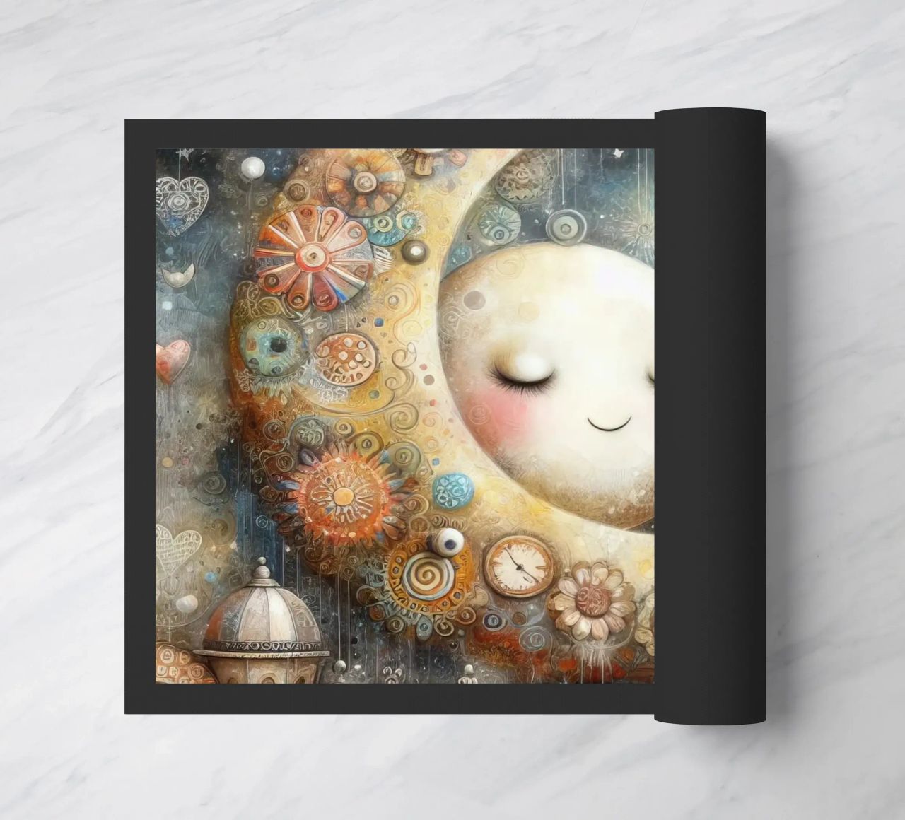 a capricious moon. doormat by ARTVI-SHOP