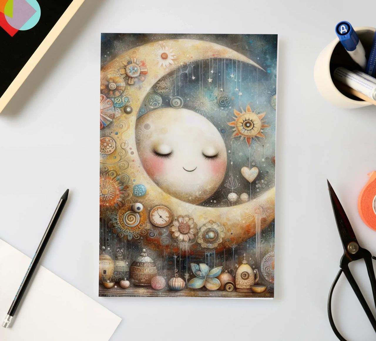 a capricious moon. notebook by ARTVI-SHOP