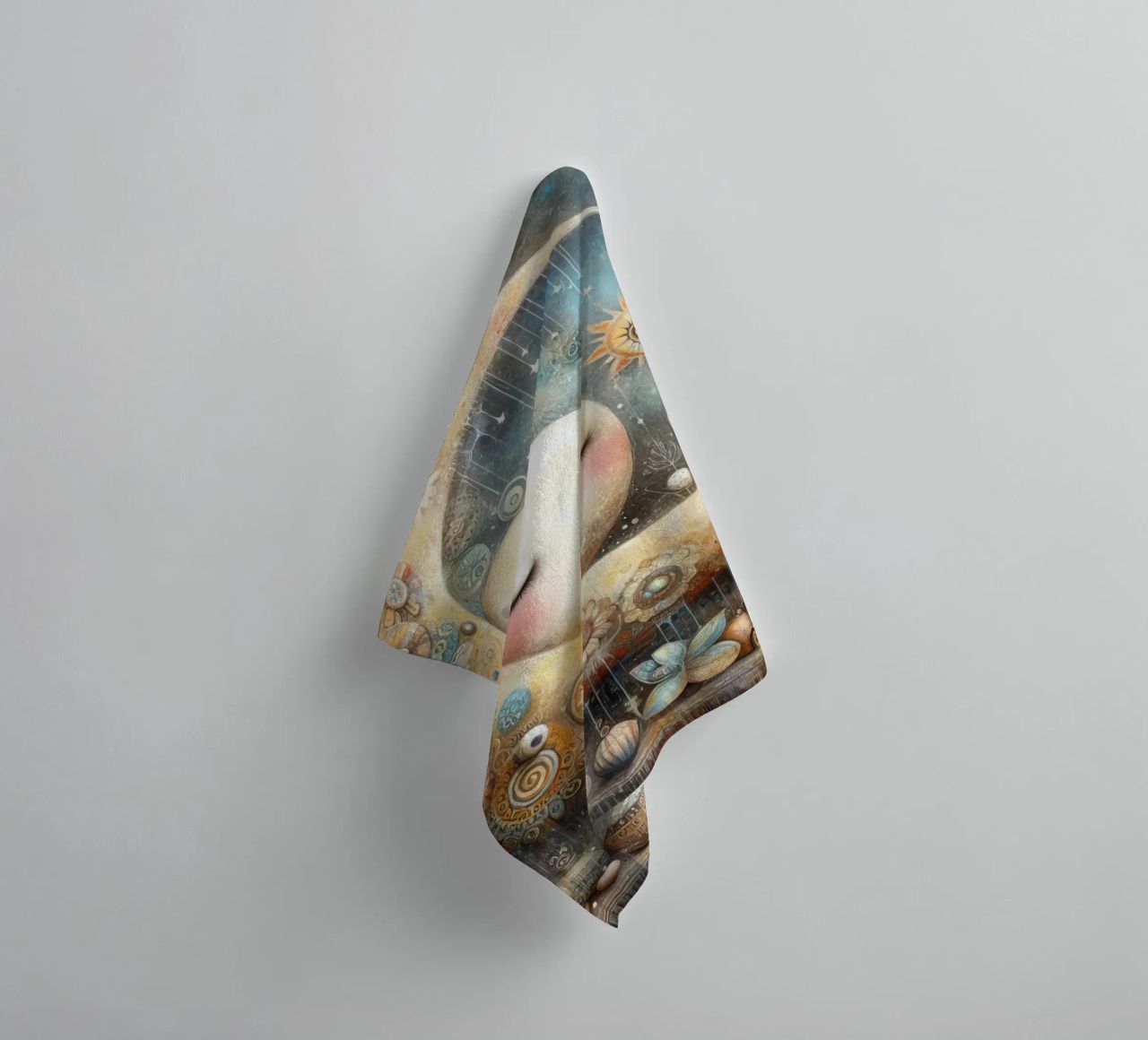 a capricious moon. towel by ARTVI-SHOP