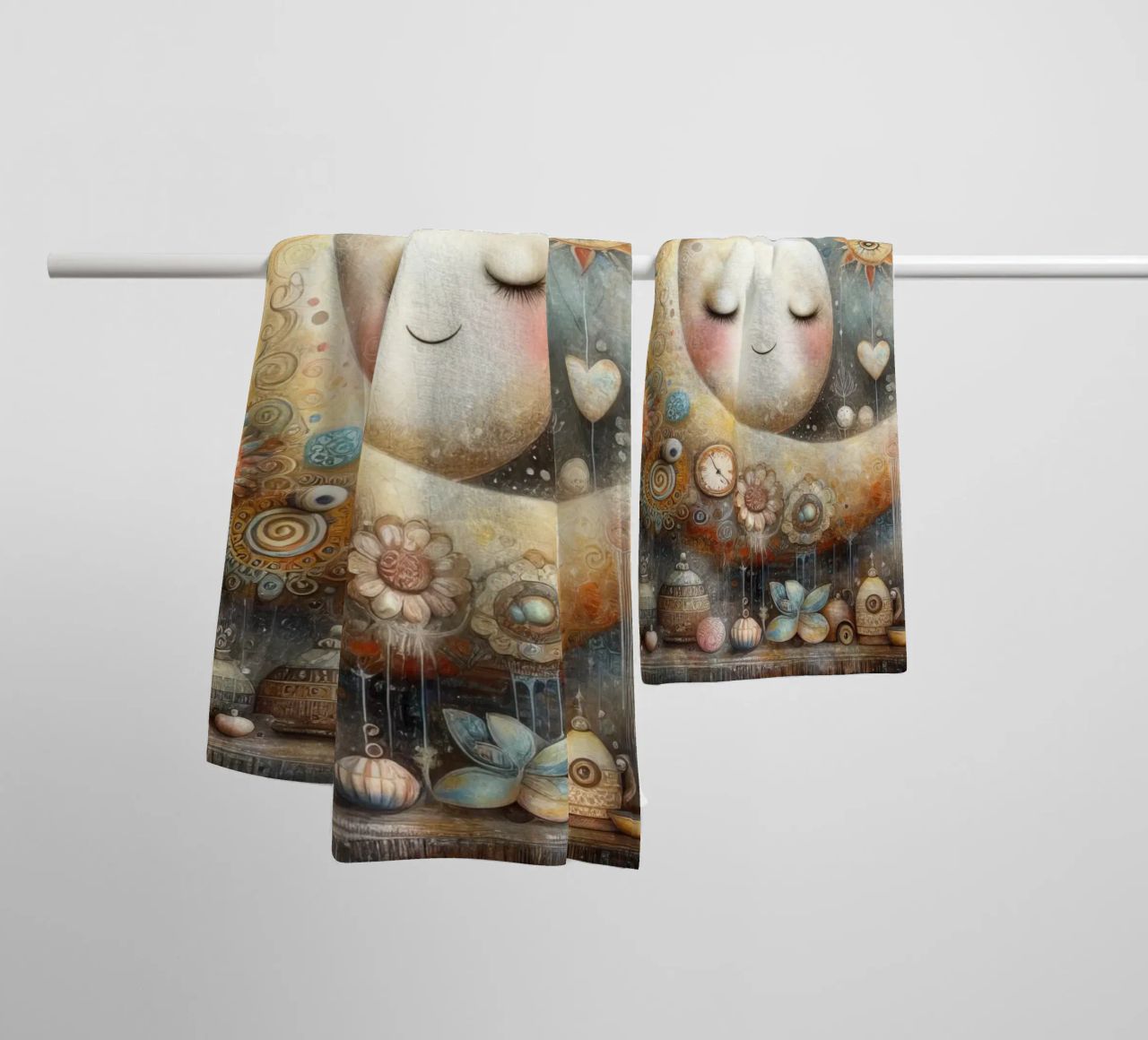 a capricious moon. towel by ARTVI-SHOP