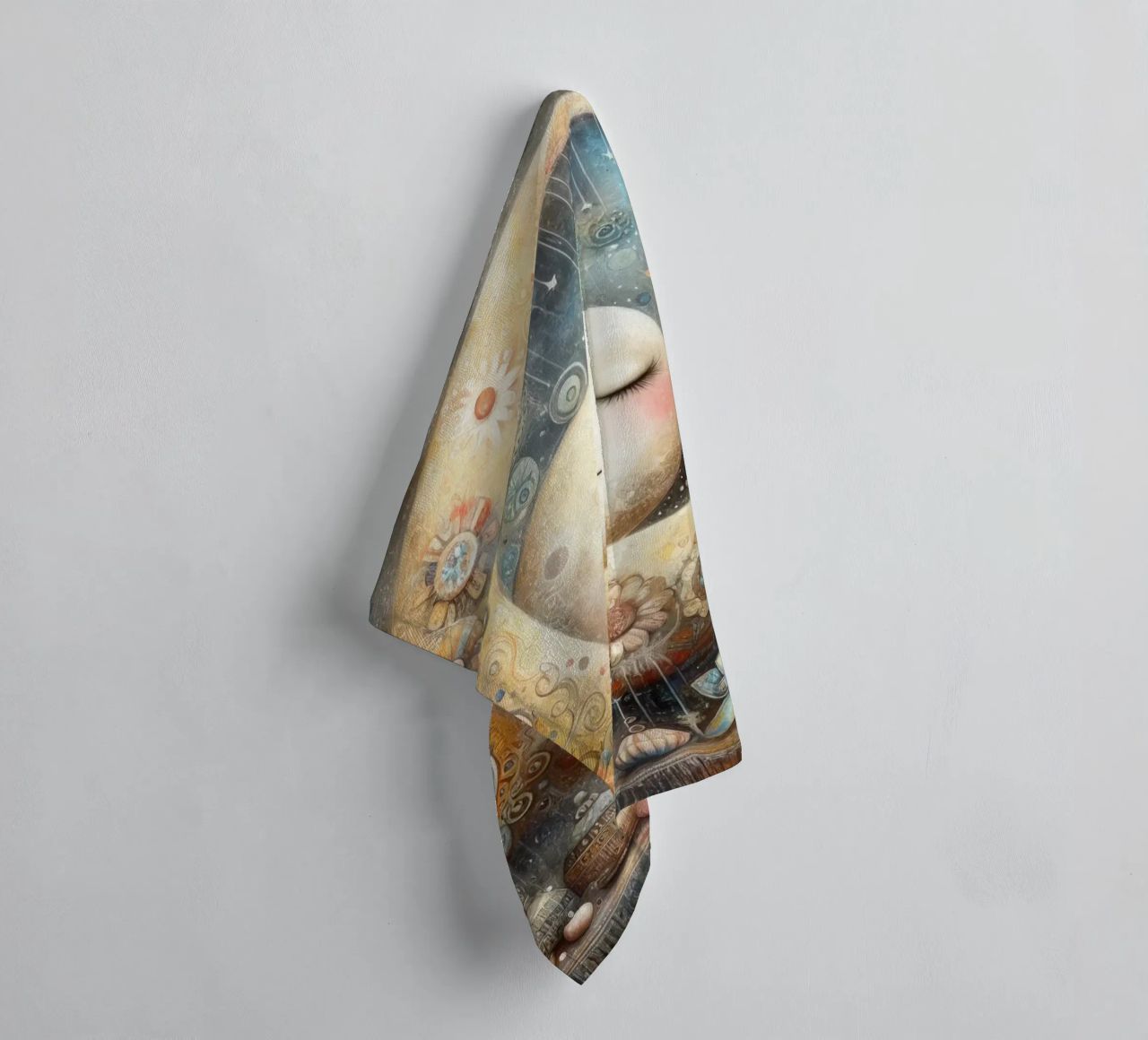 a capricious moon. towel by ARTVI-SHOP