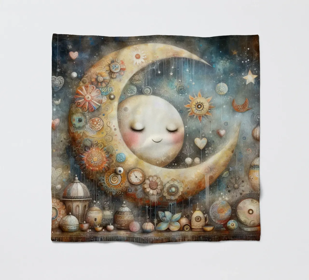 una luna capricciosa. coperta in pile da ARTVI-SHOP