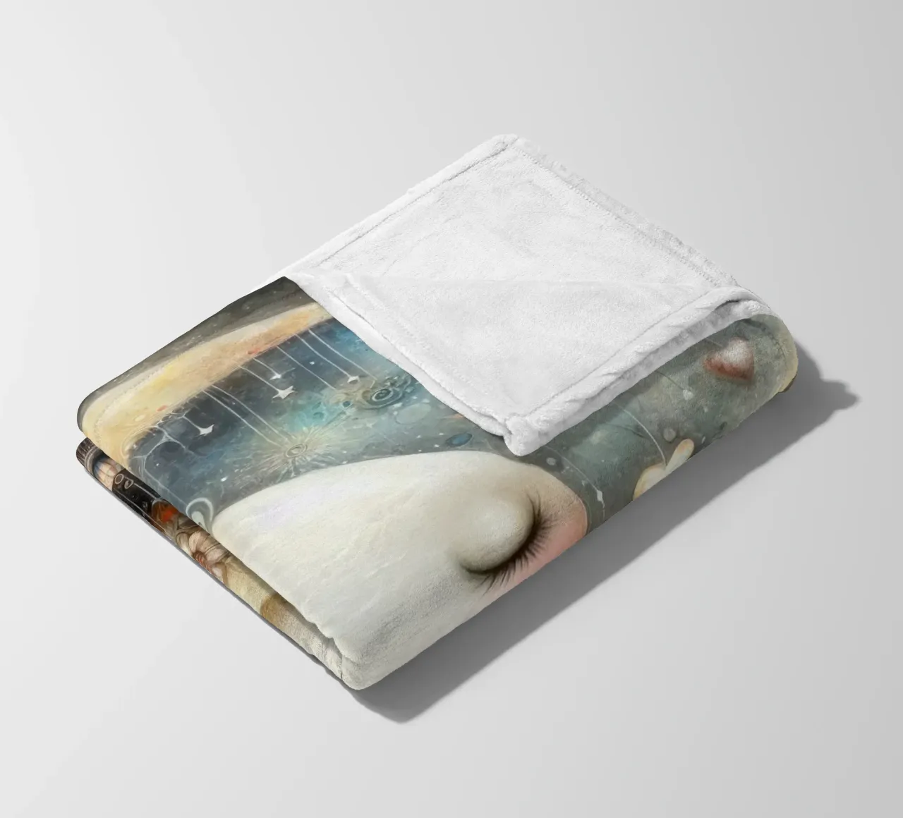 una luna capricciosa. coperta in pile da ARTVI-SHOP
