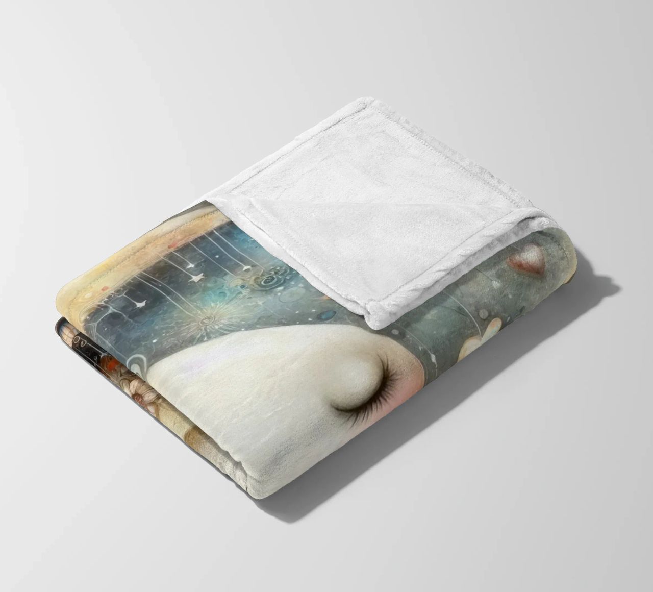 a capricious moon. fleece blanket by ARTVI-SHOP