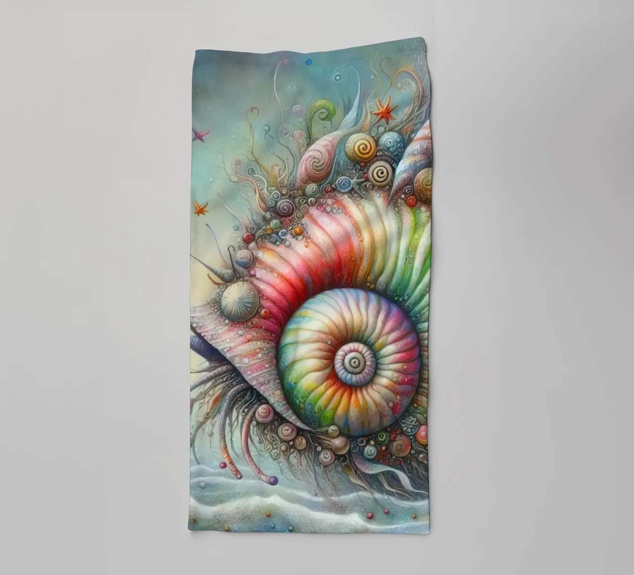 a whimsical seashell towel by ARTVI-SHOP