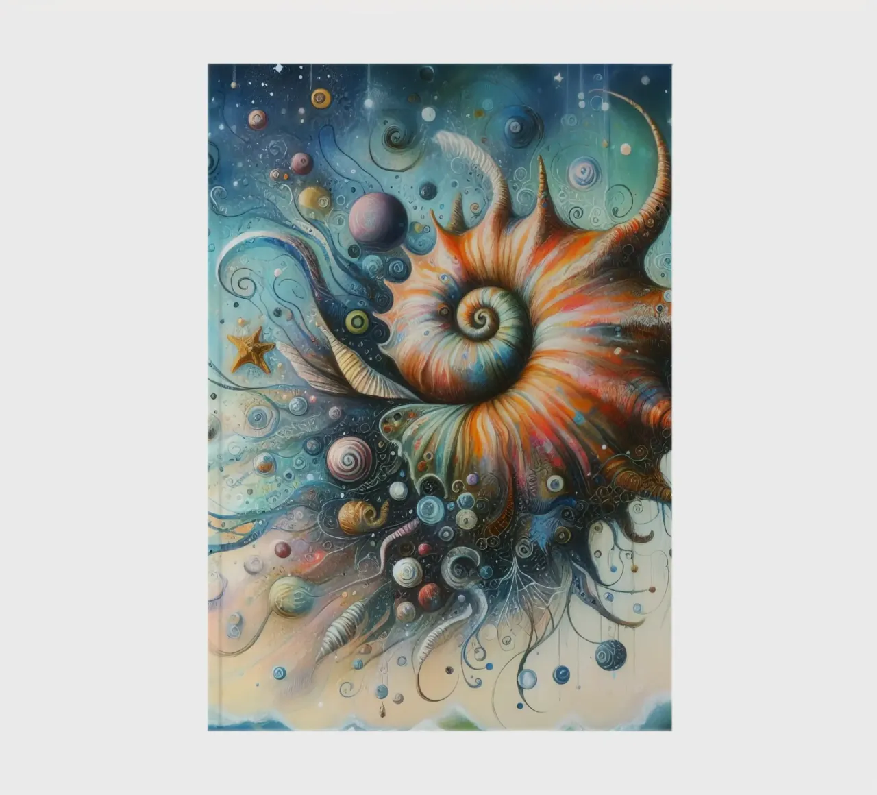 a whimsical seashell notebook by 🎁 ARTVI-SHOP