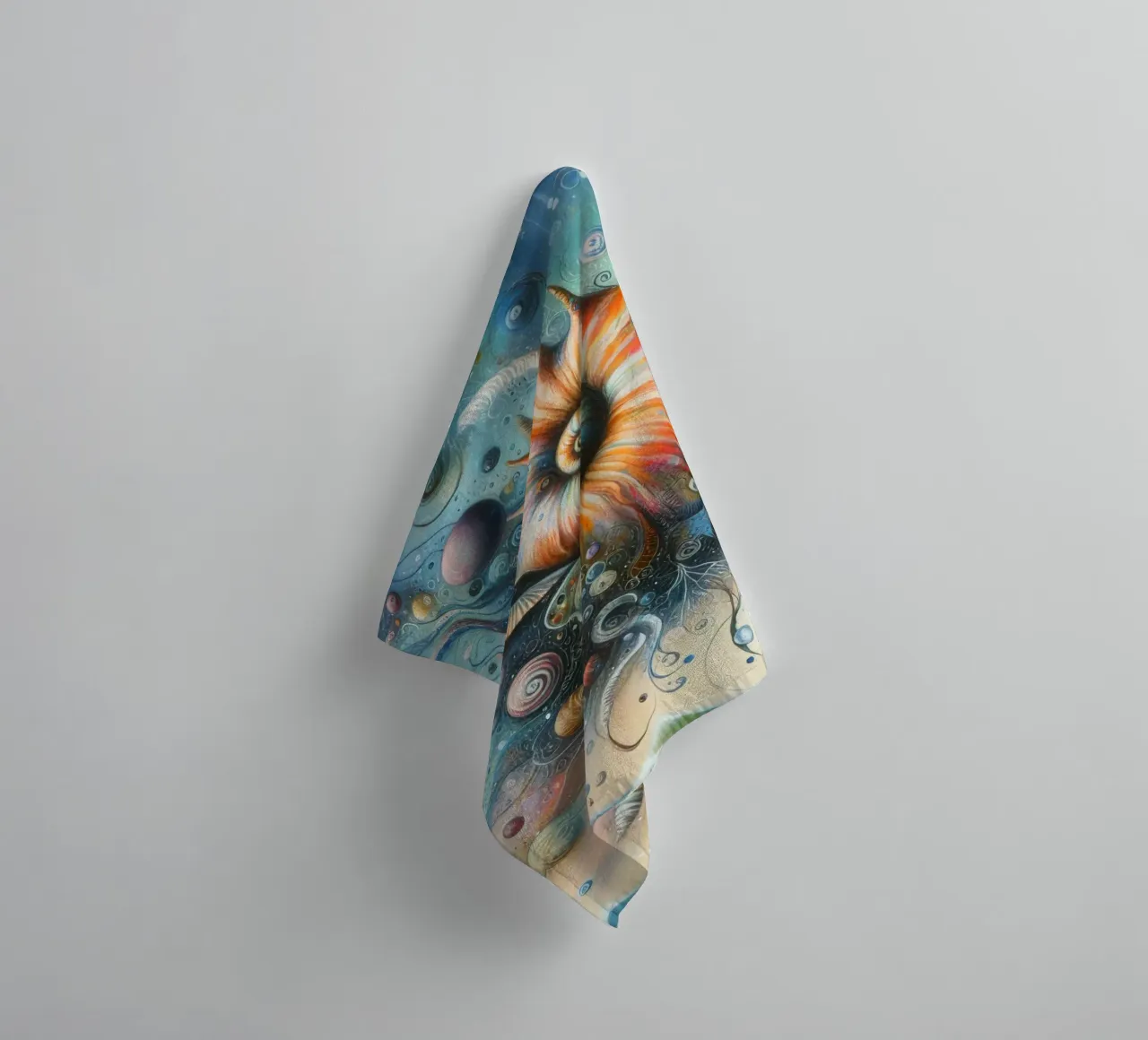 a whimsical seashell towel by 🎁 NOBELART