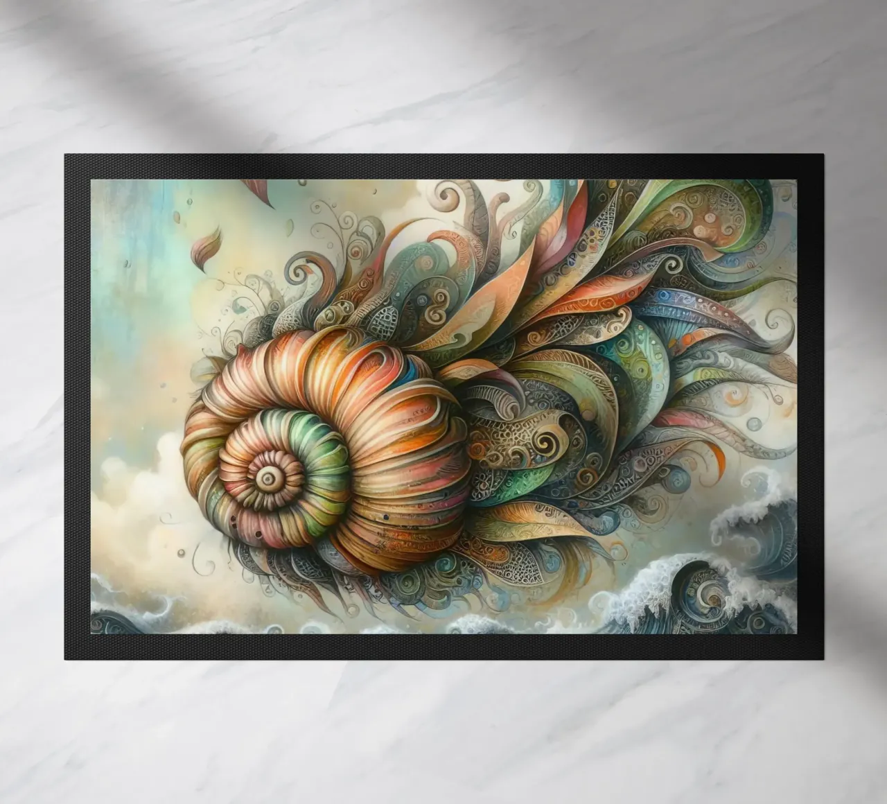 a whimsical seashell doormat by 🎁 ARTVI-SHOP