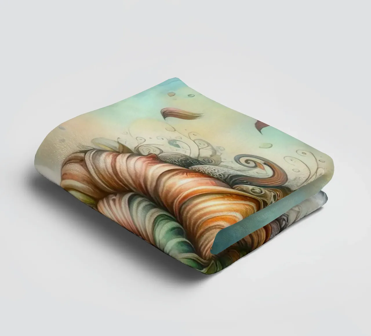 a whimsical seashell towel by ARTVI-SHOP