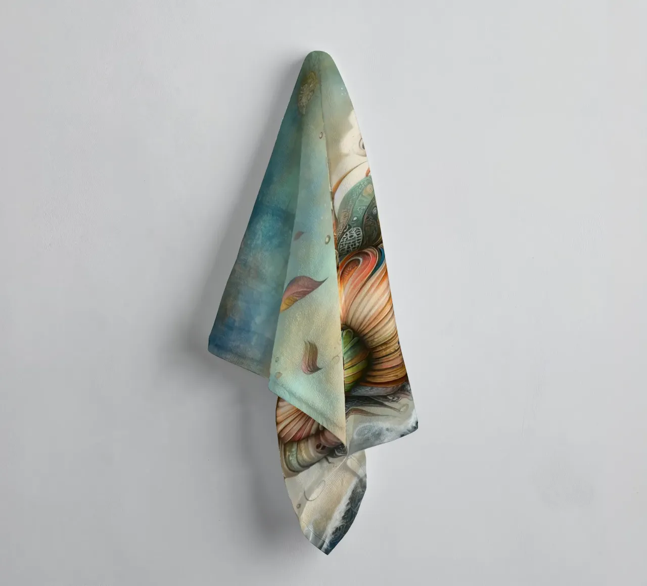 a whimsical seashell towel by ARTVI-SHOP