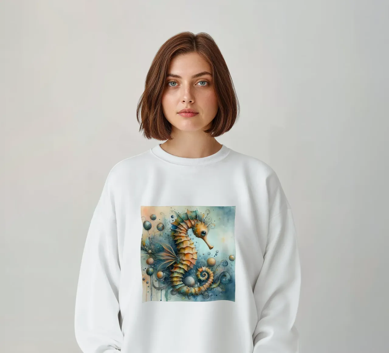 un cavalluccio marino capriccioso. felpa da 🎁 ARTVI-SHOP