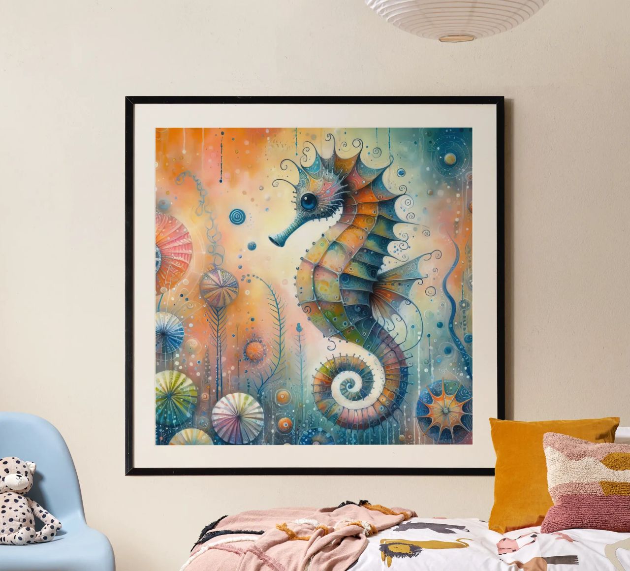 a capricious seahorse. poster by ARTVI-SHOP
