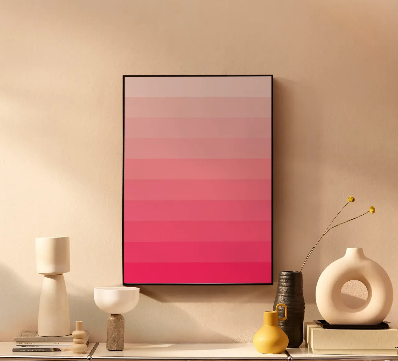 Pink gradient Acryl-Glas von Paigaam Studio