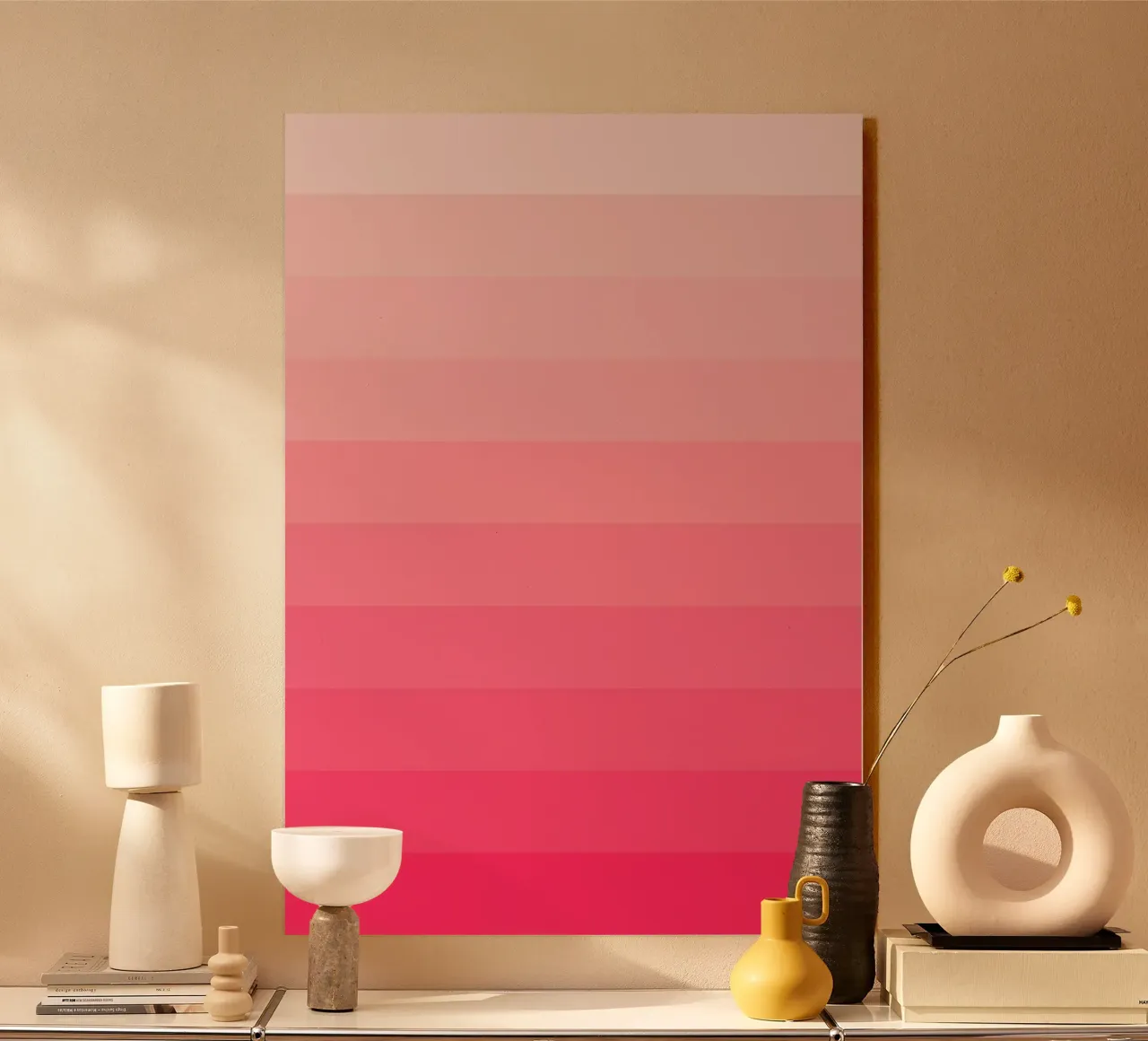 Pink gradient Acryl-Glas von Paigaam Studio
