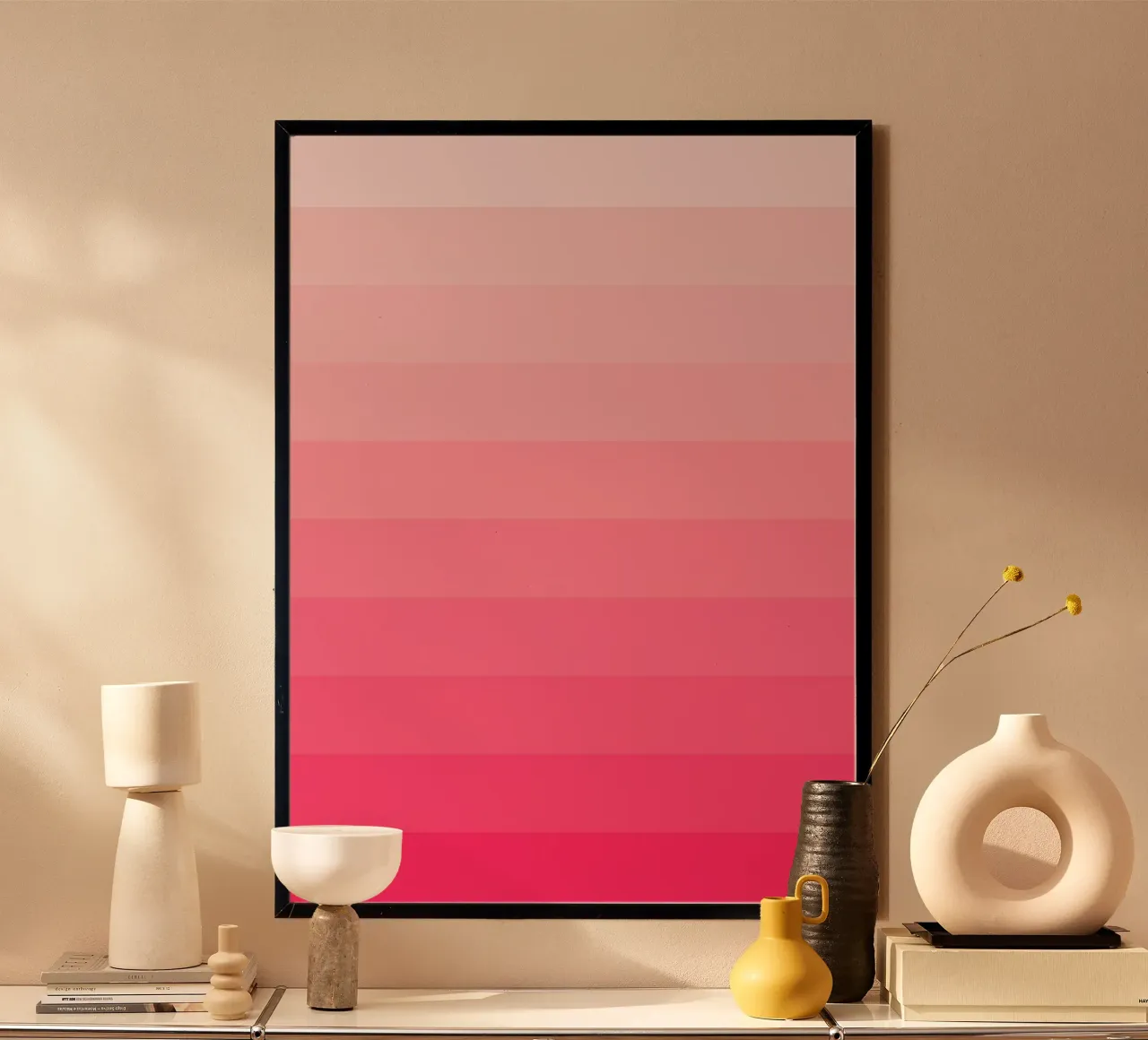 Pink gradient poster by Paigaam Studio