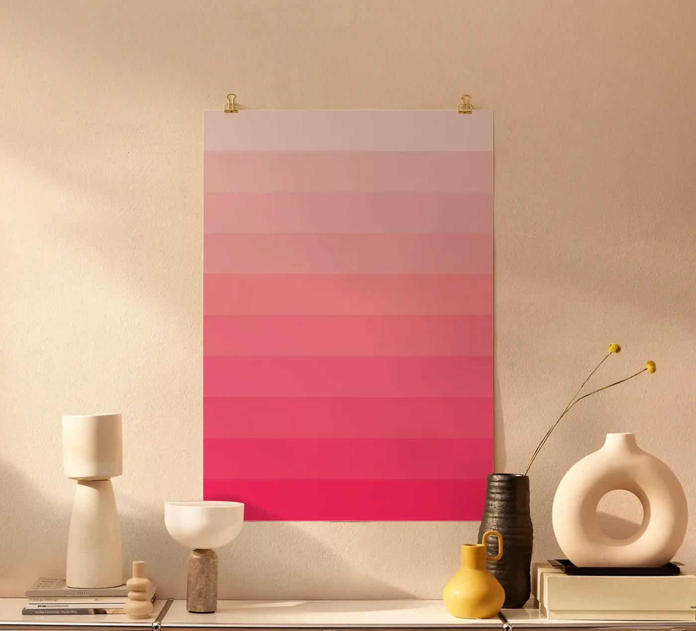 Pink Gradient Poster von Paigaam Studio