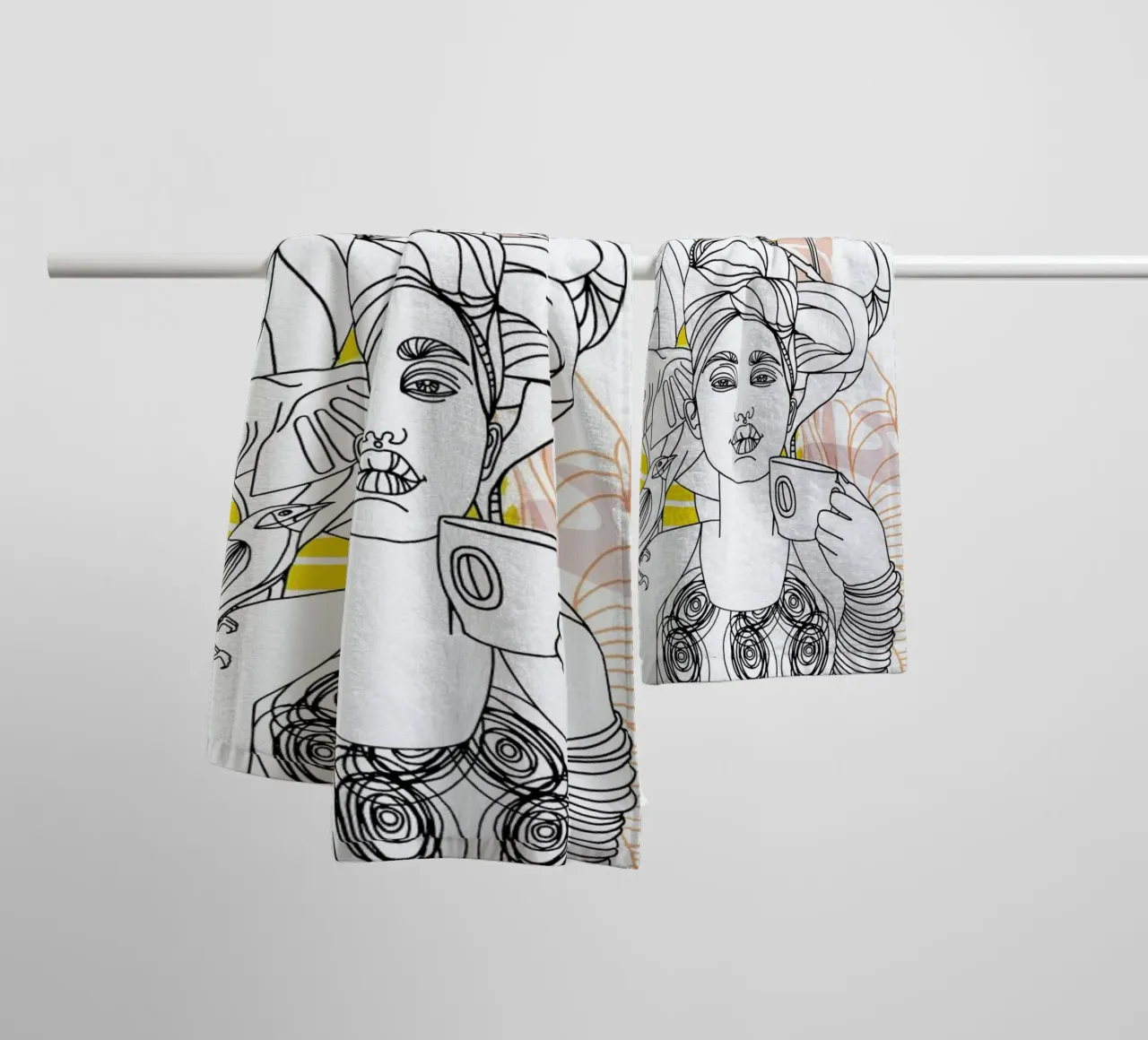 Coffe Break - Queens & Dandies asciugamano da bagno da Anja Denz