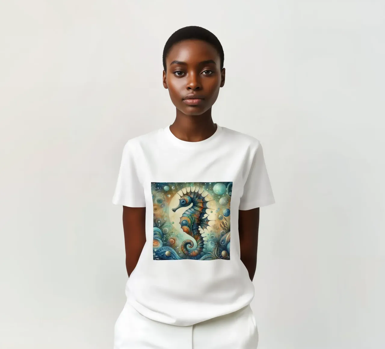 un cavalluccio marino capriccioso t-shirt da 🎁 ARTVI-SHOP