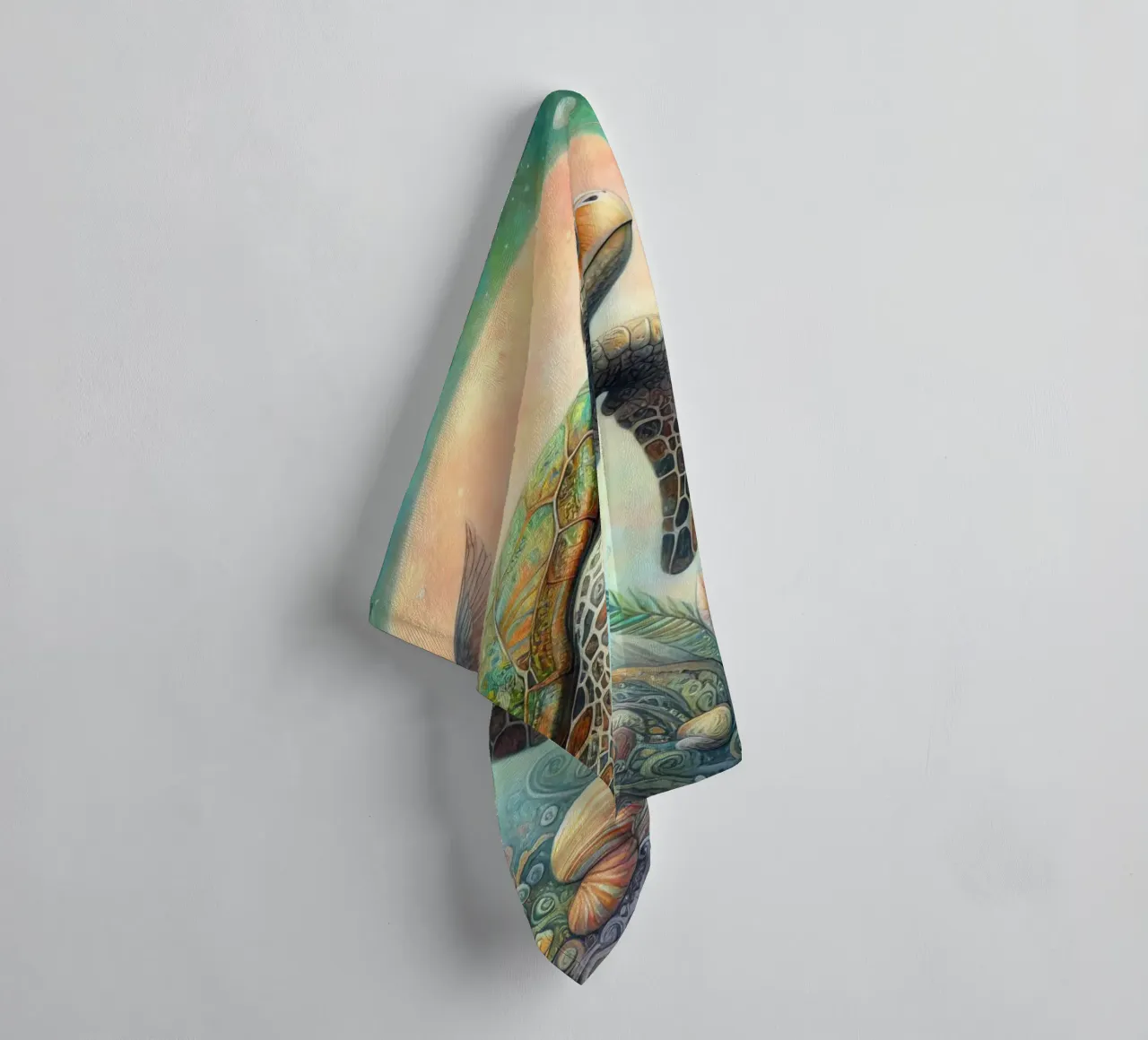 a capricious sea turtle. towel by 🎁 ARTVI-SHOP