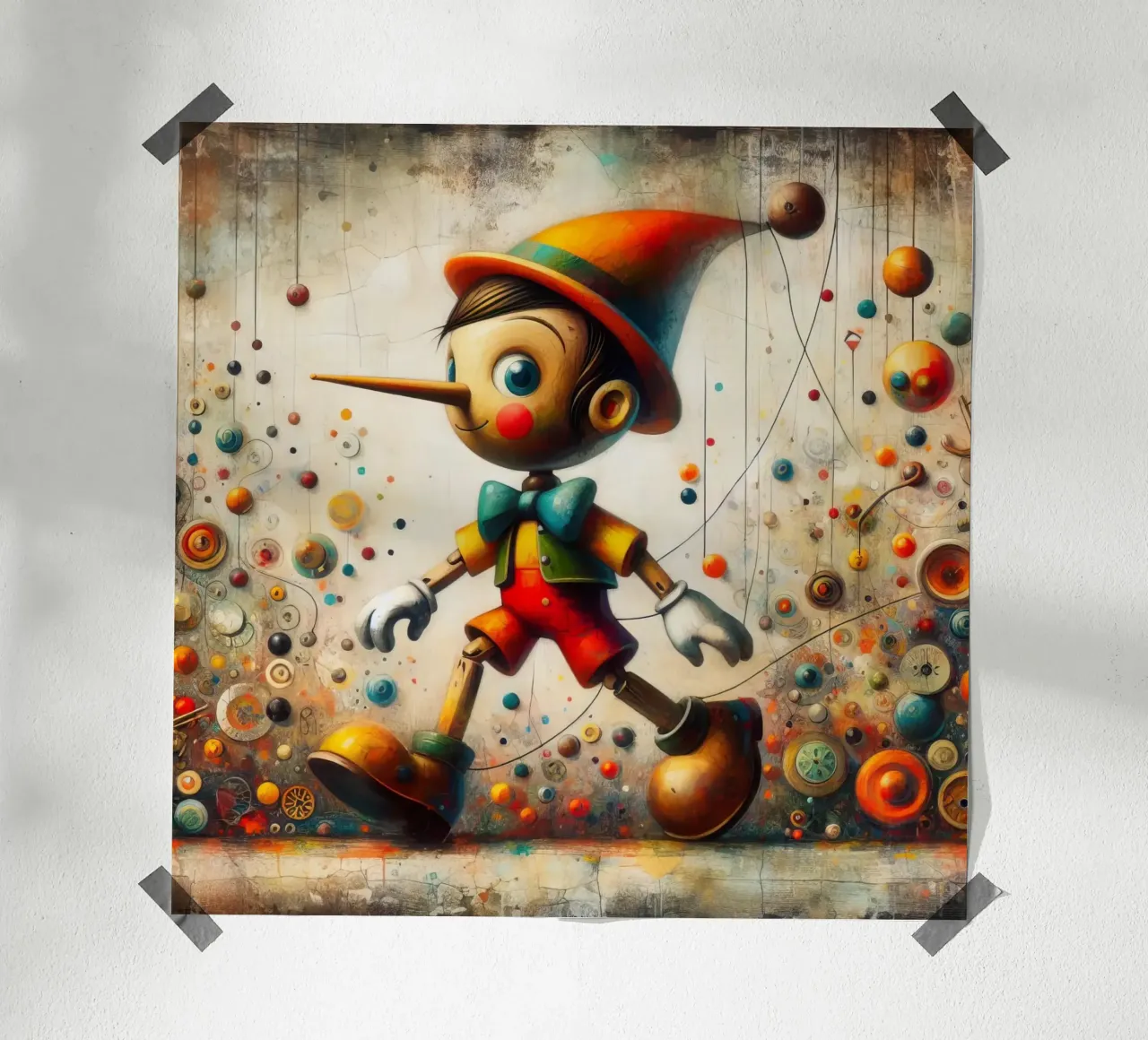 a whimsical pinocchio hahnemühle by 🎁 ARTVI-SHOP