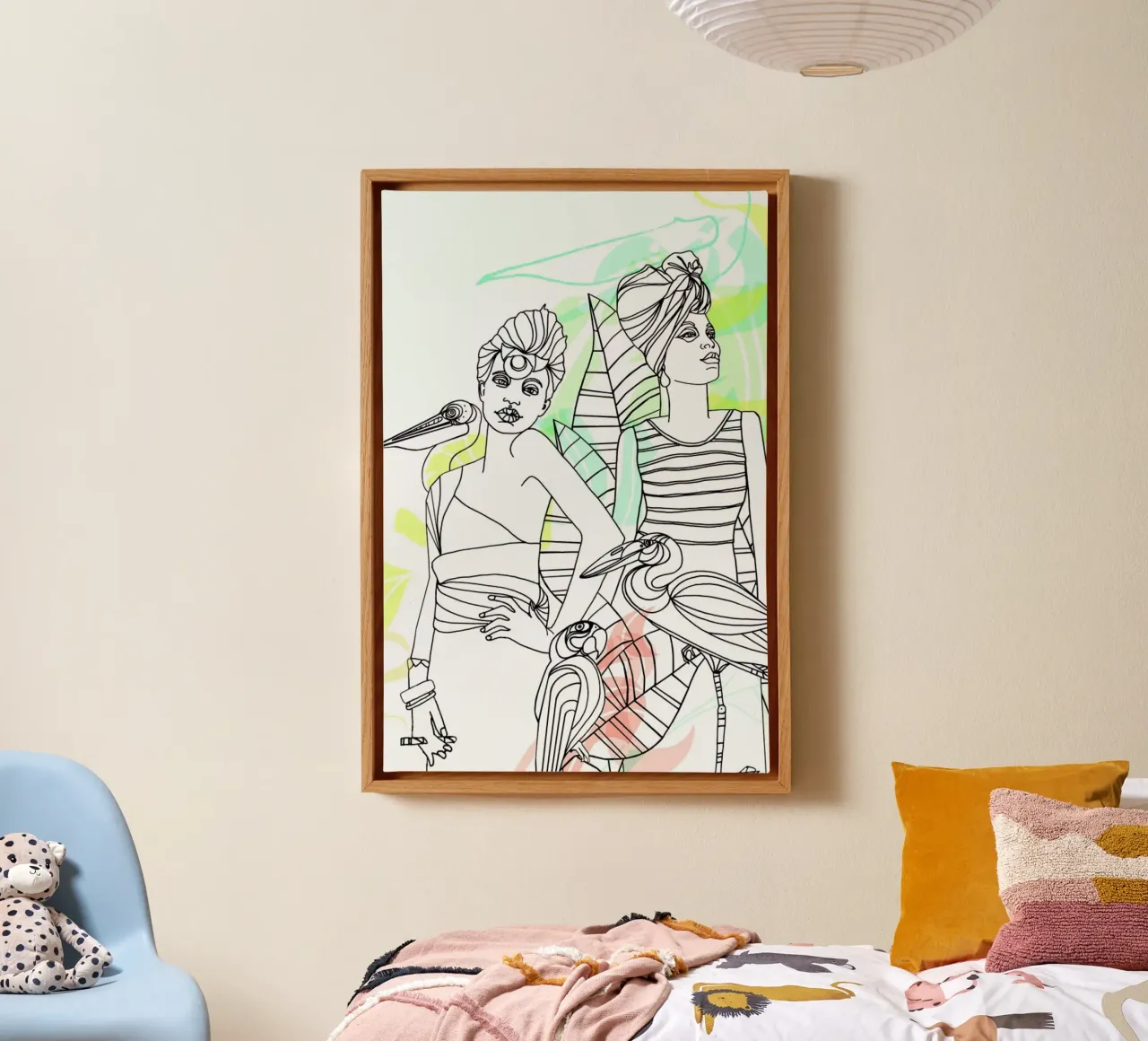 Smokers - Queens & Dandies canvas met Baklijst van Anja Denz