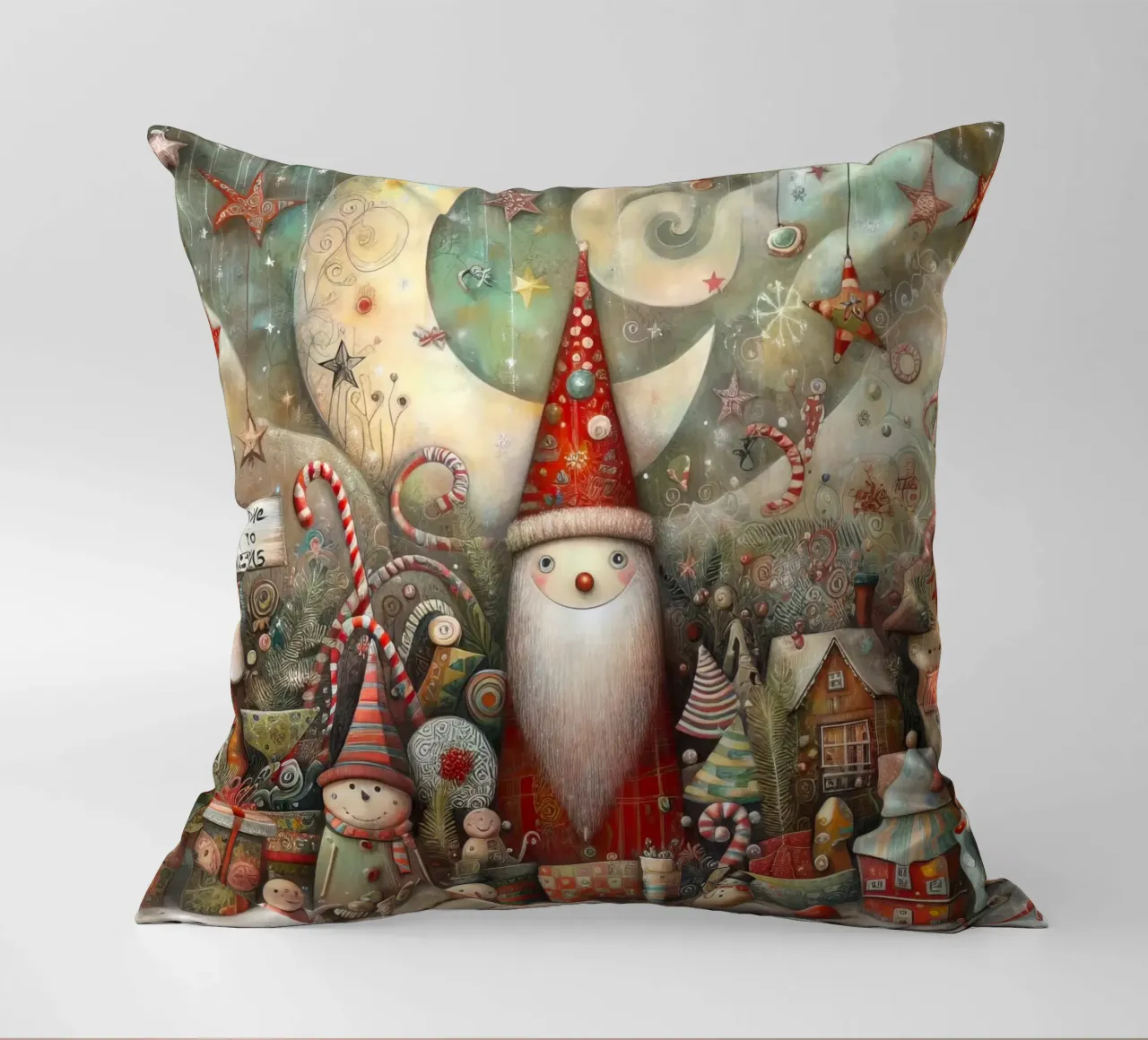 a capricious Santa Claus cuscino da ARTVI-SHOP