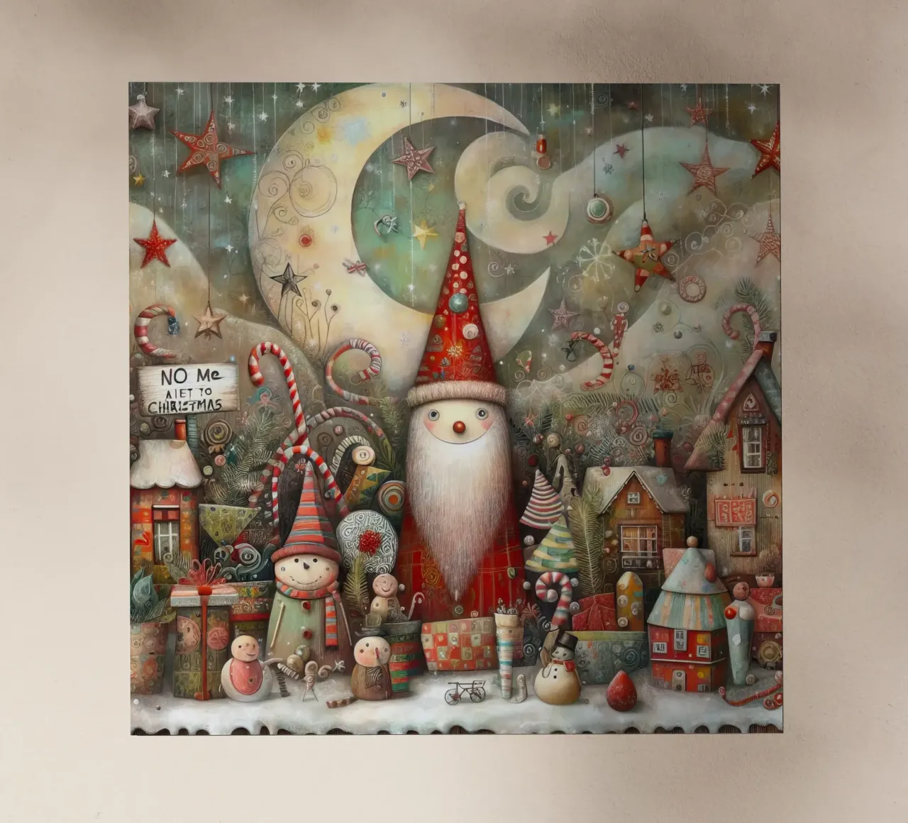 a capricious Santa Claus pellicola backlit da ARTVI-SHOP