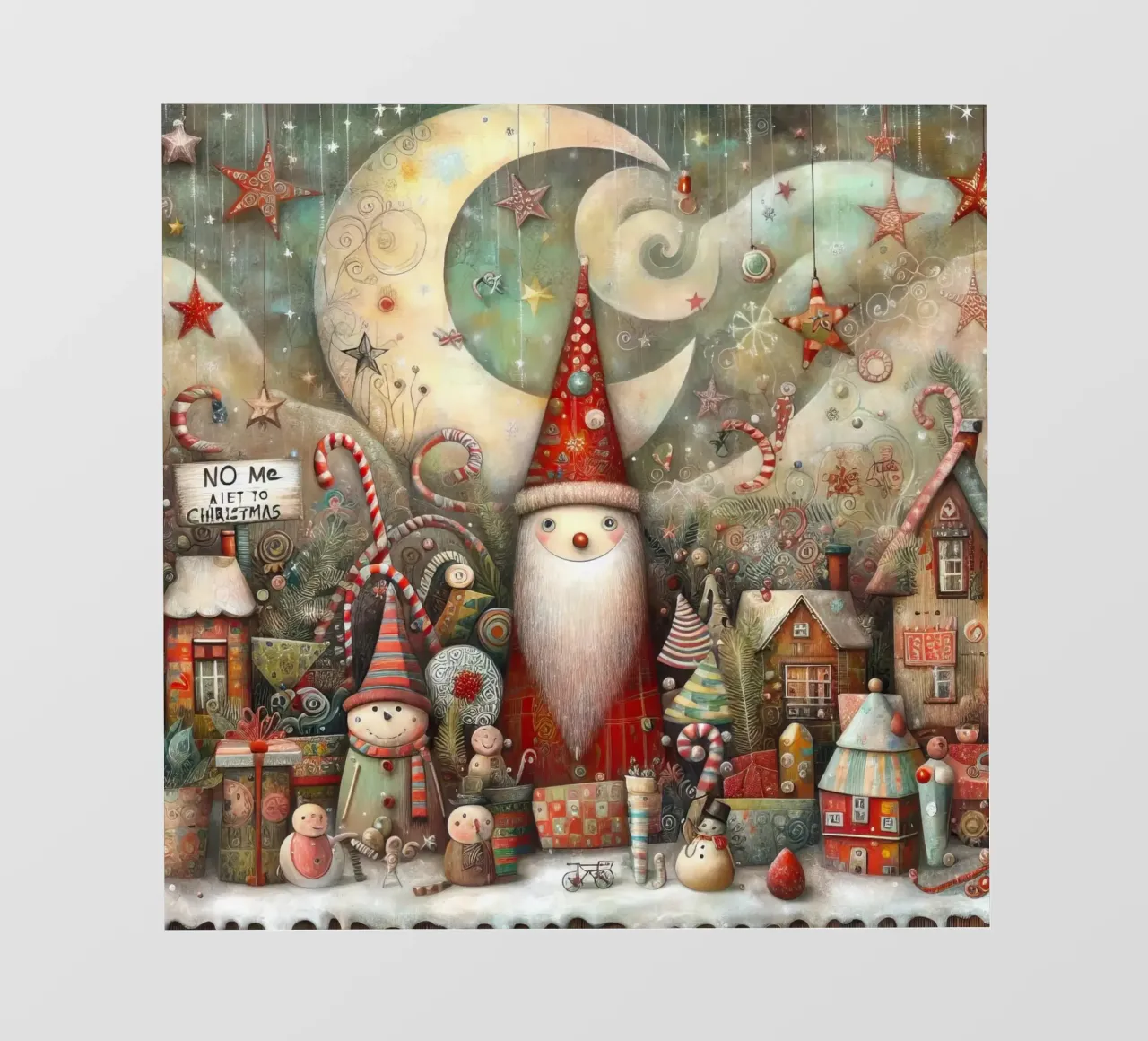 a capricious Santa Claus pellicola backlit da ARTVI-SHOP