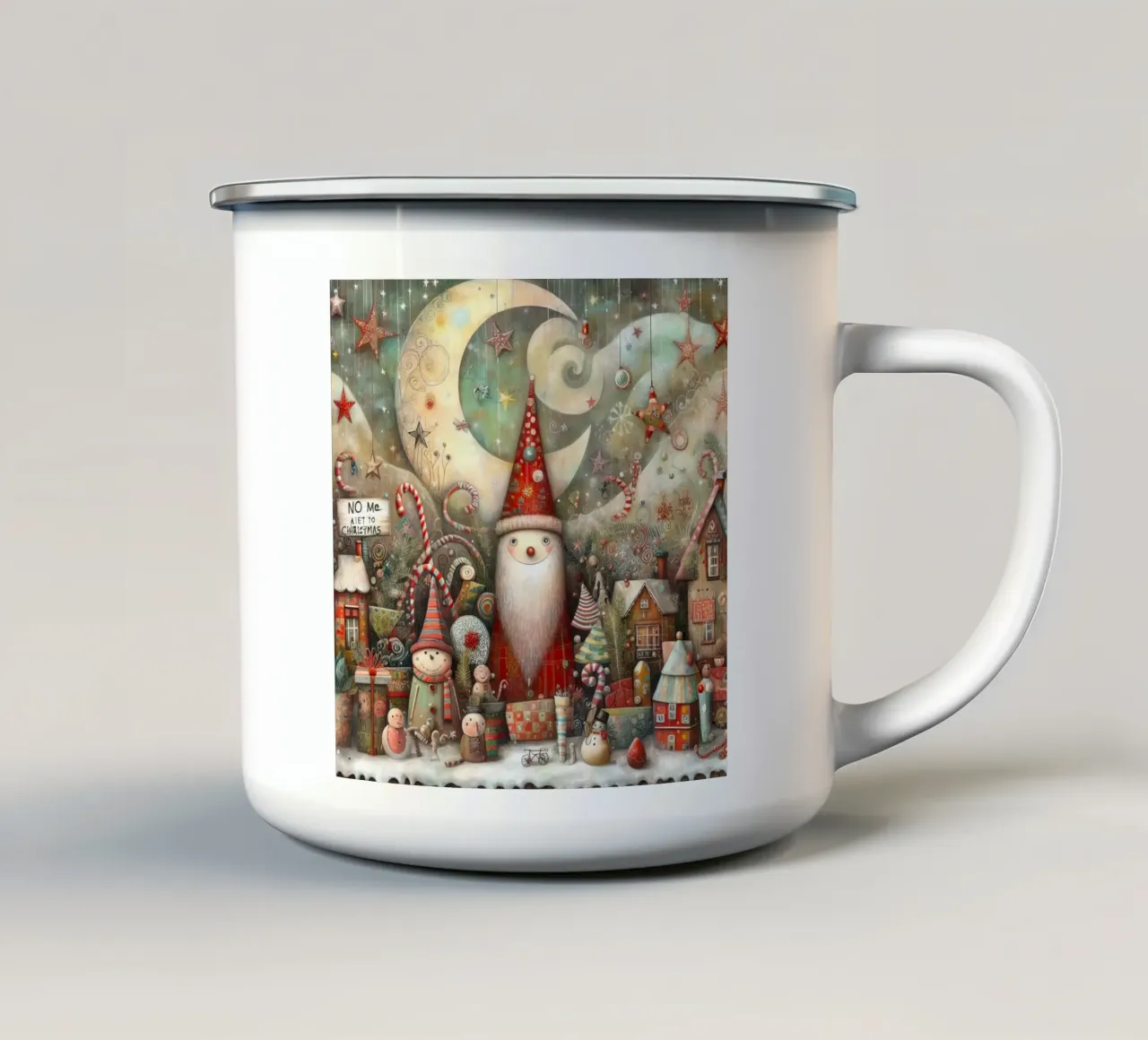 a capricious Santa Claus tazza in smalto da ARTVI-SHOP