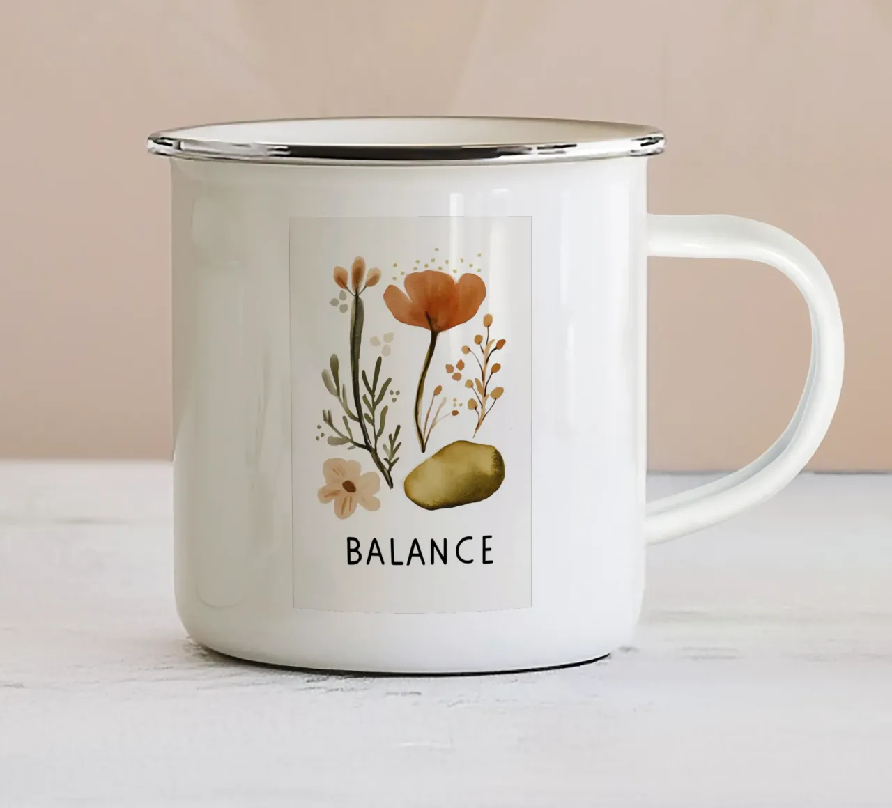 Balance No 2 tazza in smalto da treechild